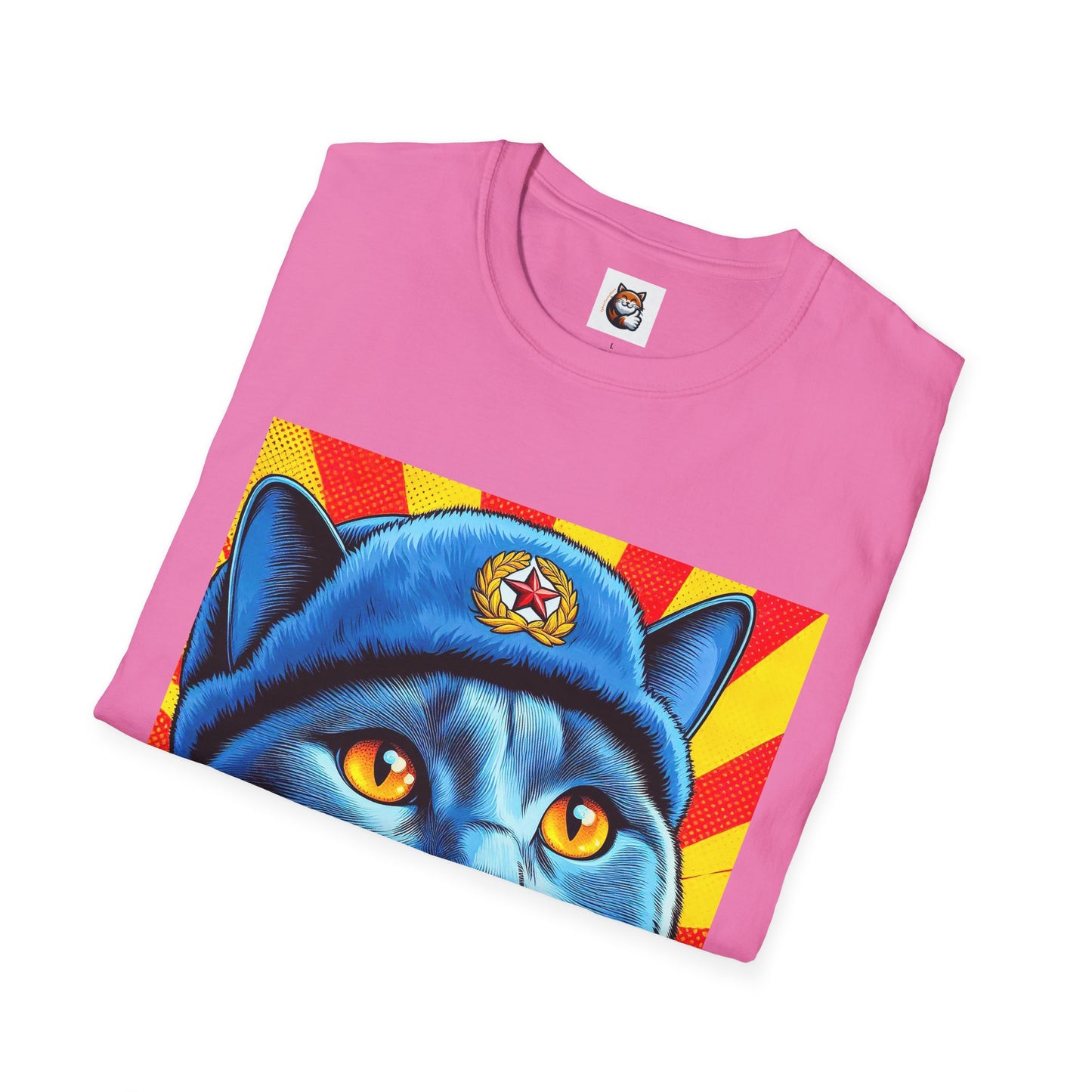 Russian Blue Cat Unisex Softstyle T-Shirt