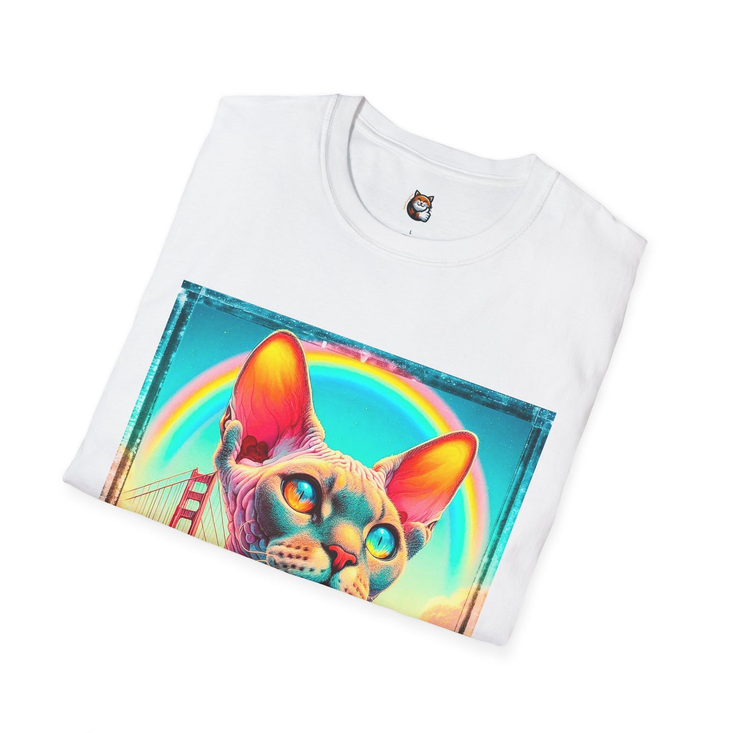 Devon Rex Cat Unisex Softstyle T-Shirt