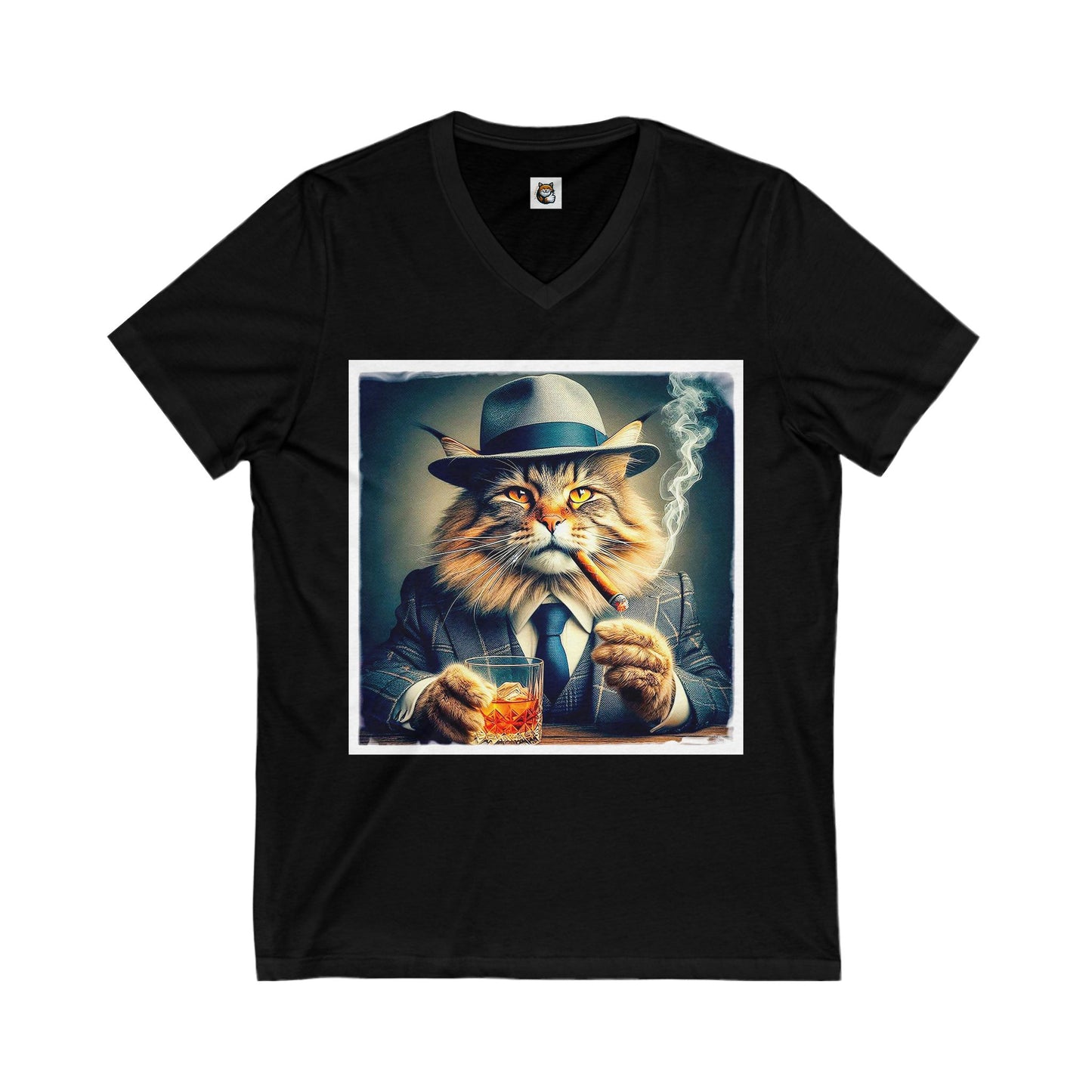 Maine Coon Unisex Jersey Short Sleeve V-Neck Tee
