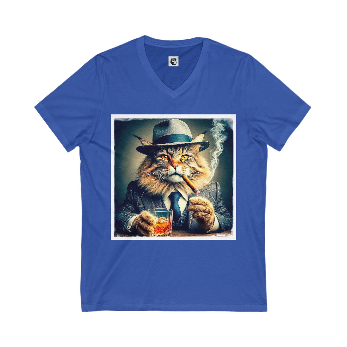 Maine Coon Unisex Jersey Short Sleeve V-Neck Tee