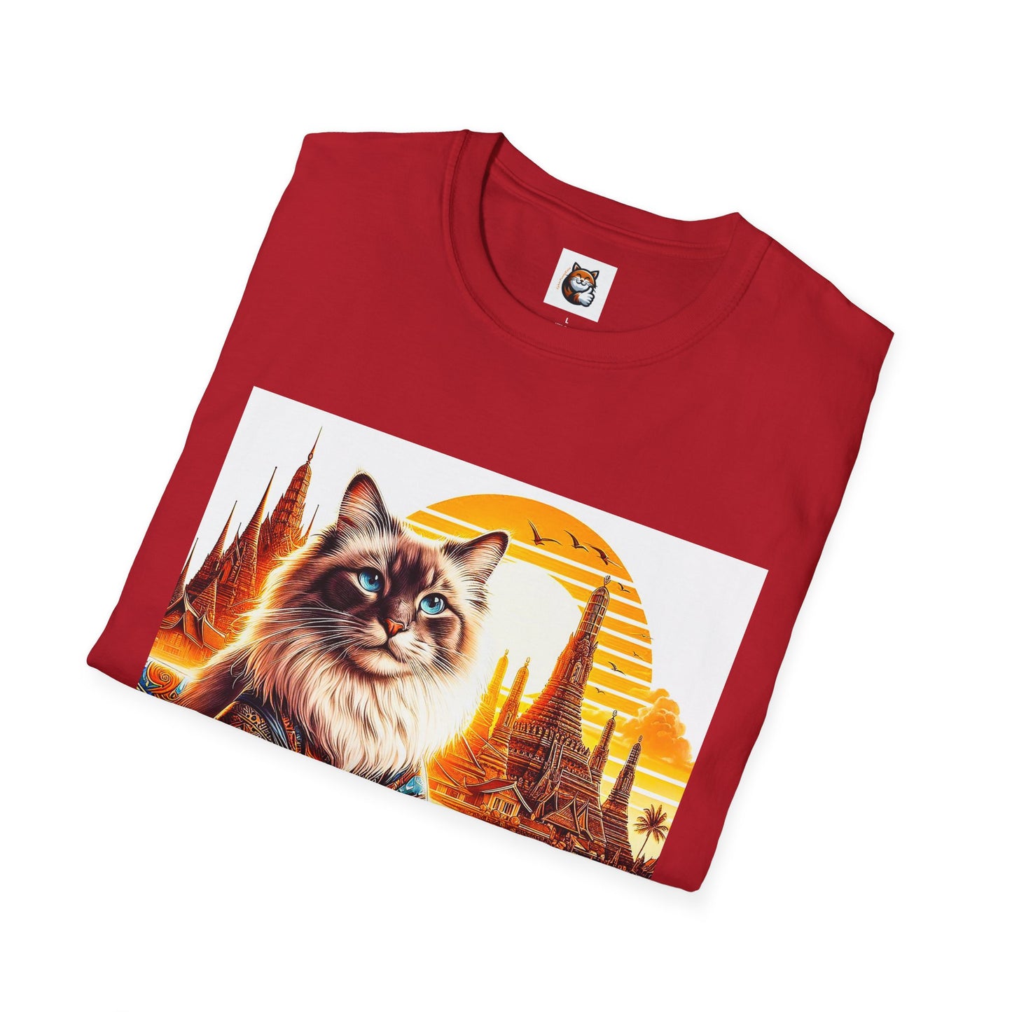 British Shorthair surfing Softstyle T-Shirt