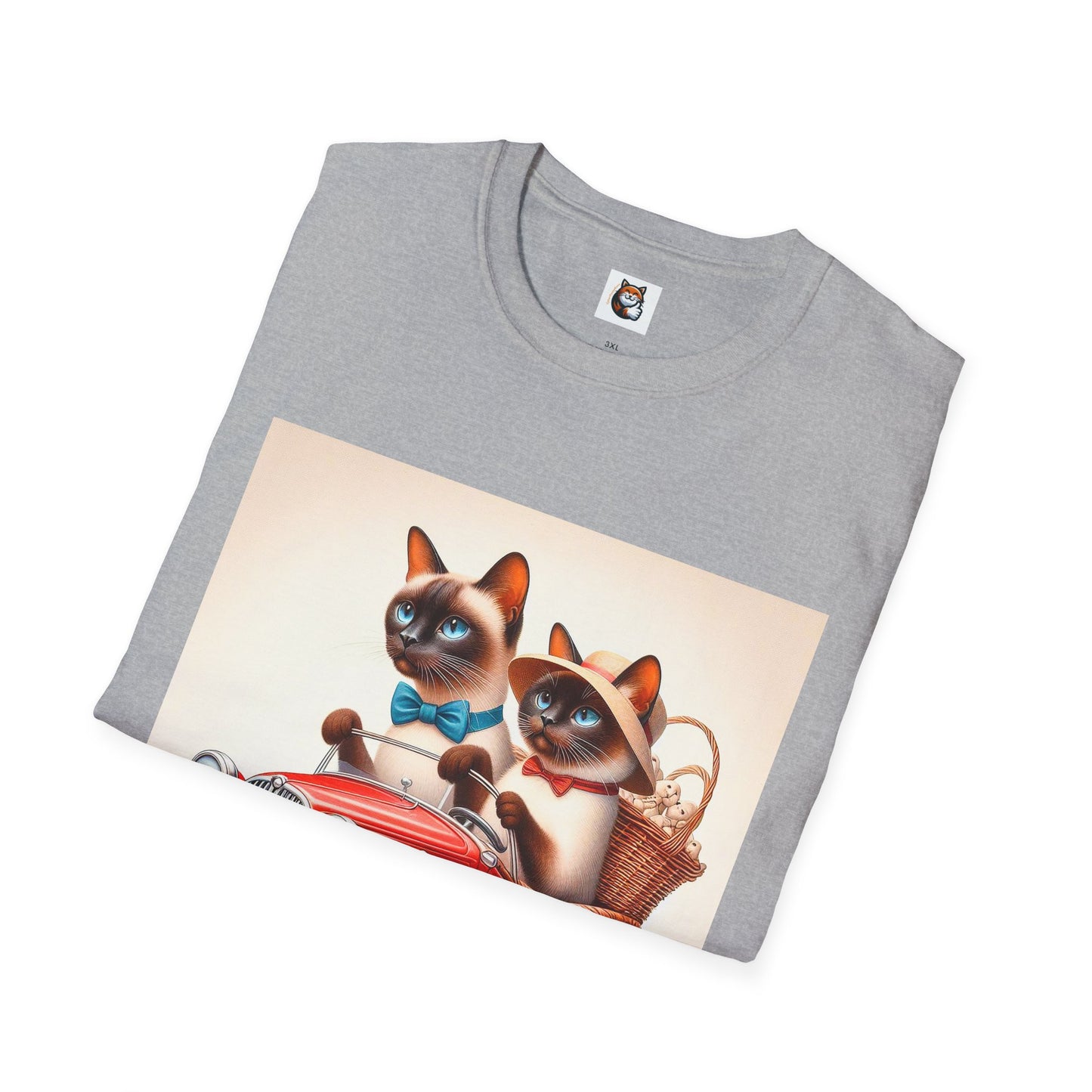 Wacky Siamese Cat red car