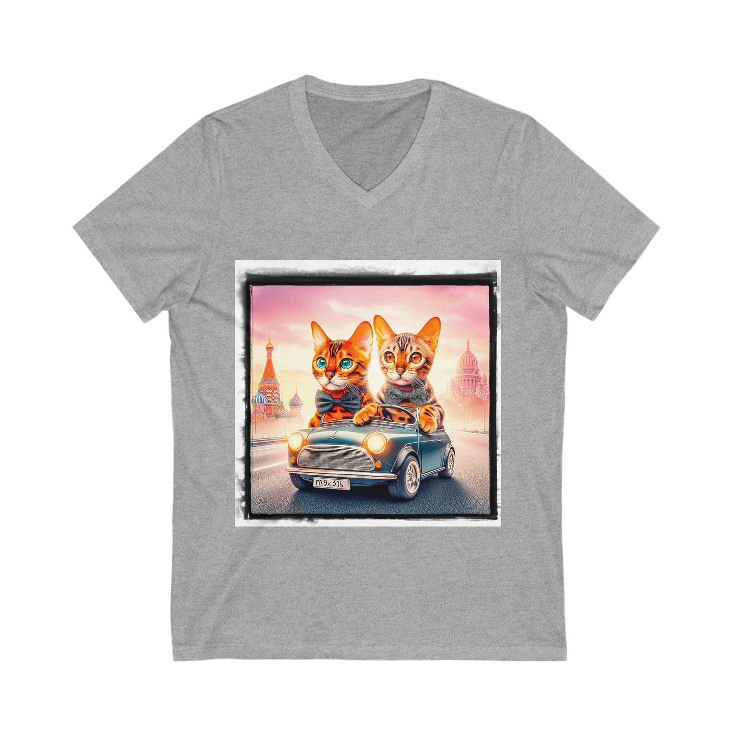 Wacky Bengal Unisex friebds deiving Short Sleeve V-Neck Tee