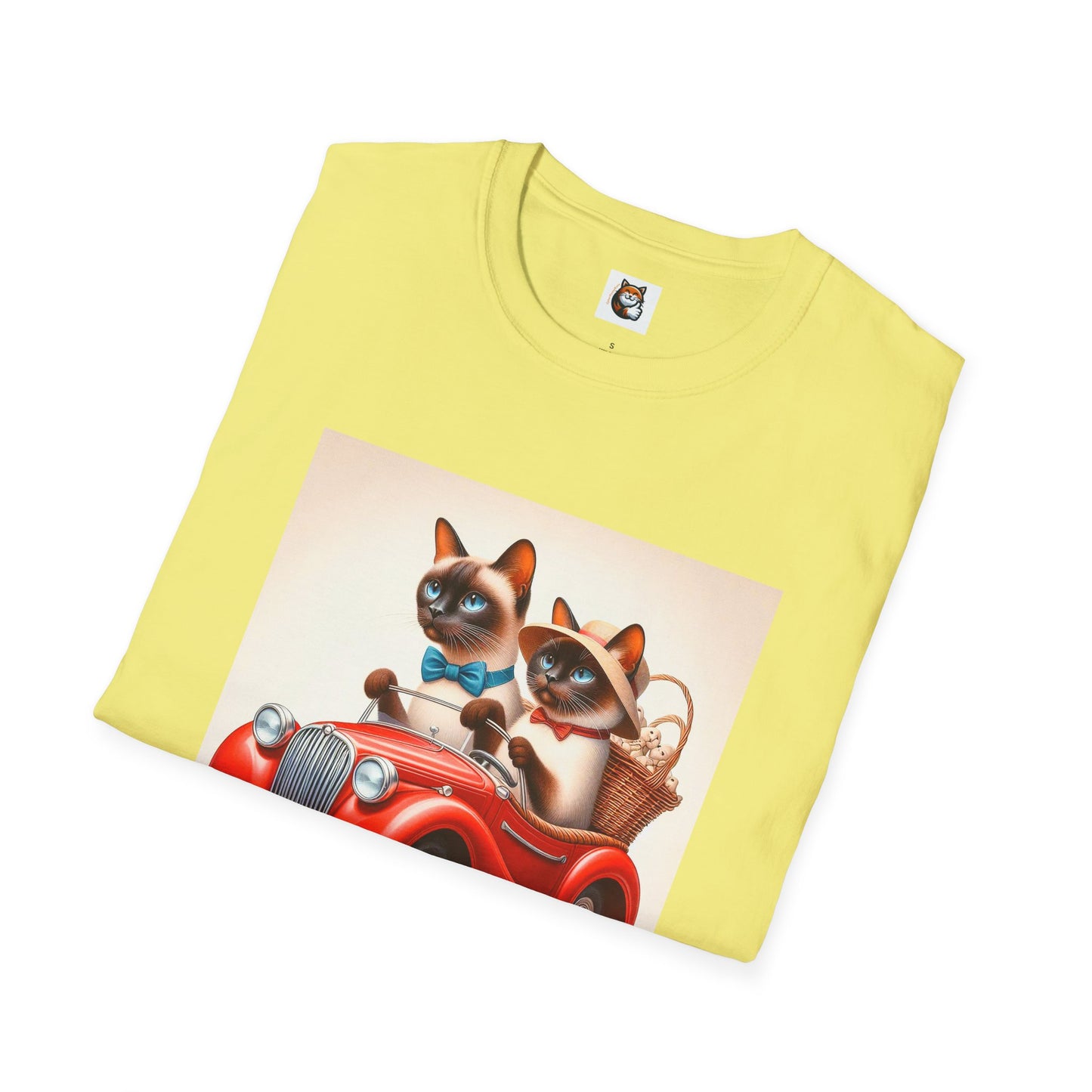 Wacky Siamese Cat red car