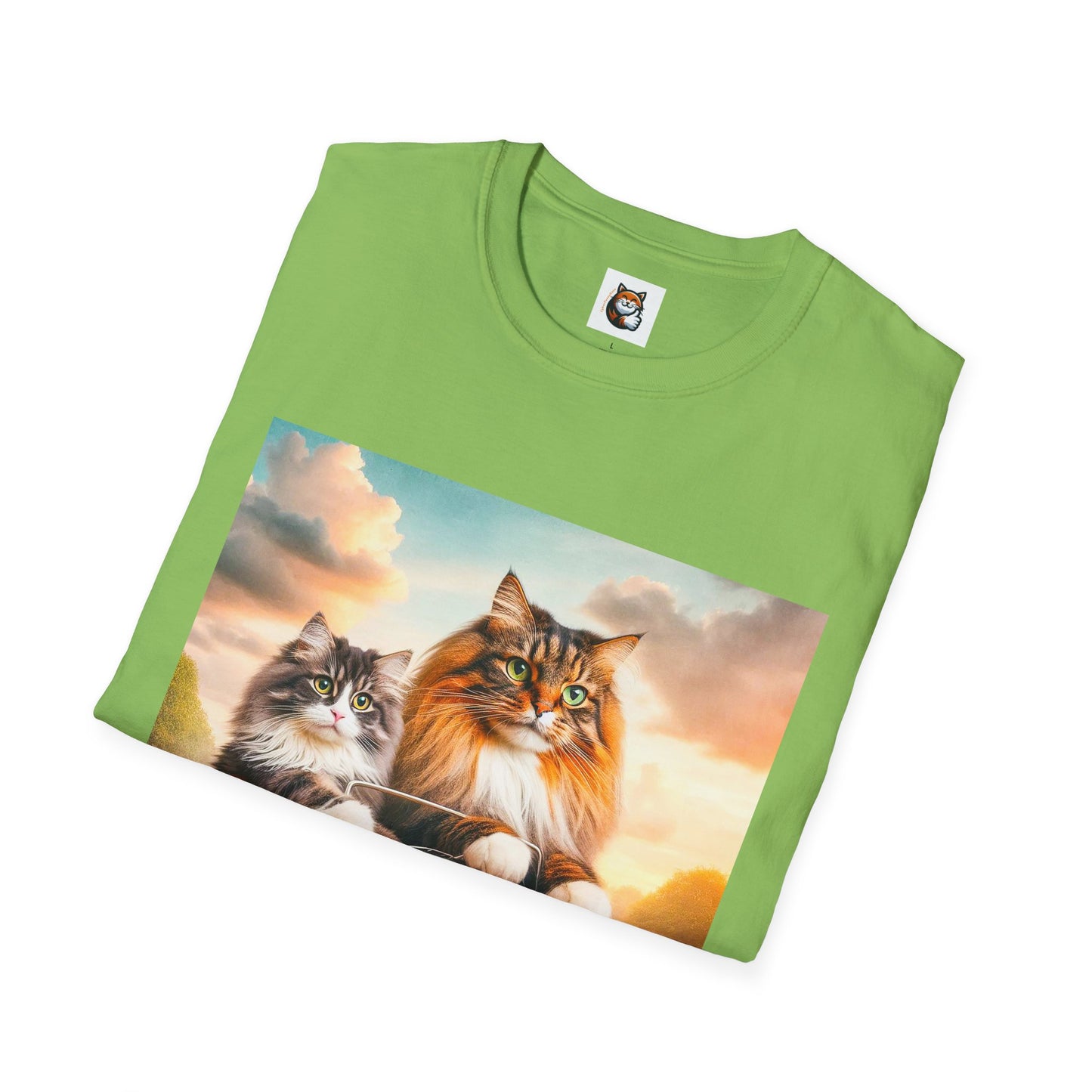 Wacky Norwegian Forest Cat Unisex Softstyle T-Shirt