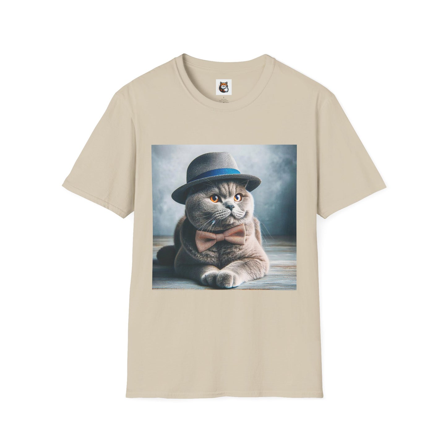British Shorthair hat and bow Softstyle T-Shirt