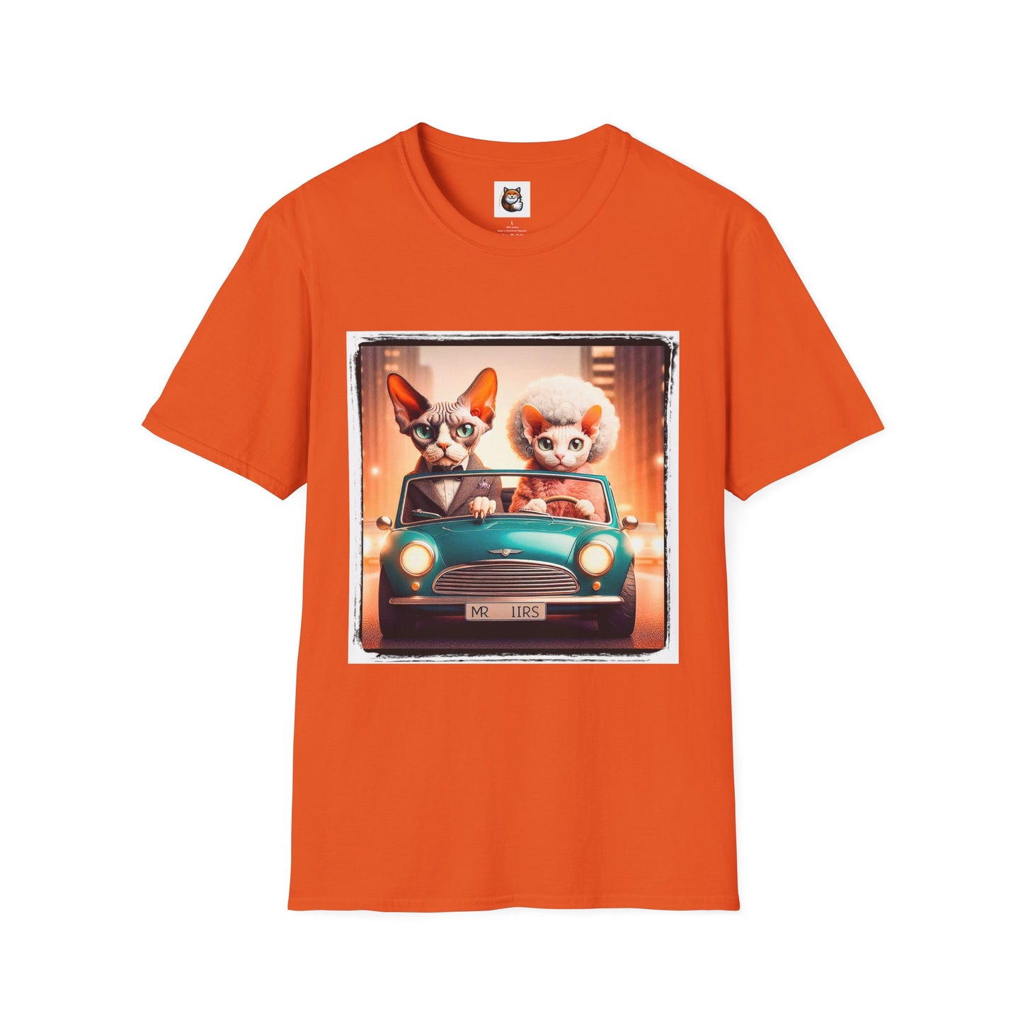 Wacky Devon Rex Cat Unisex Softstyle T-Shirt