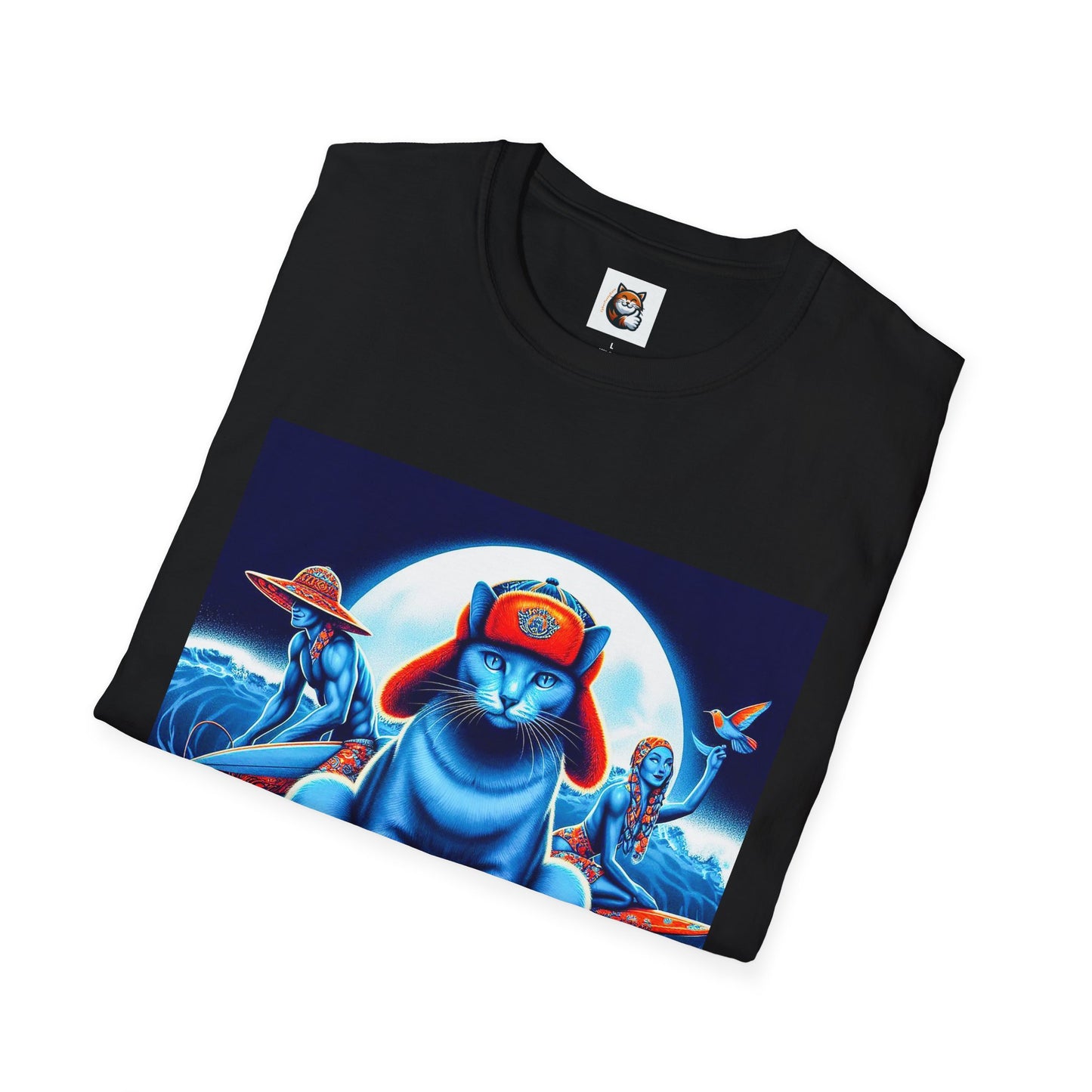 Russian Blue Cat Unisex Softstyle T-Shirt