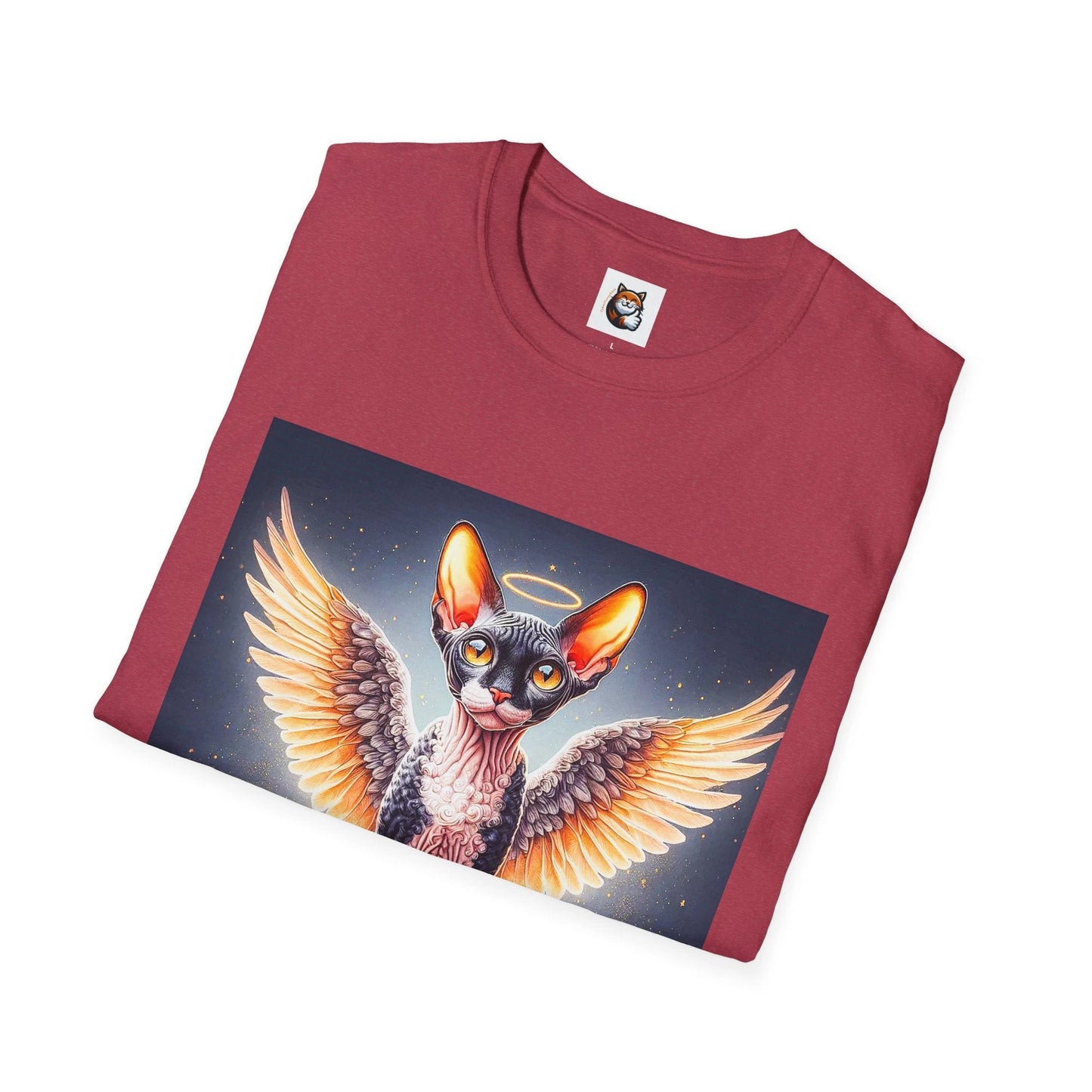 Cornish Rex Cat heavenly Angel T-Shirt by Printify