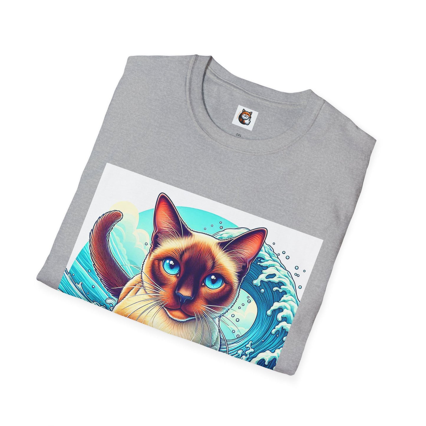 Surfing Siamese Cat