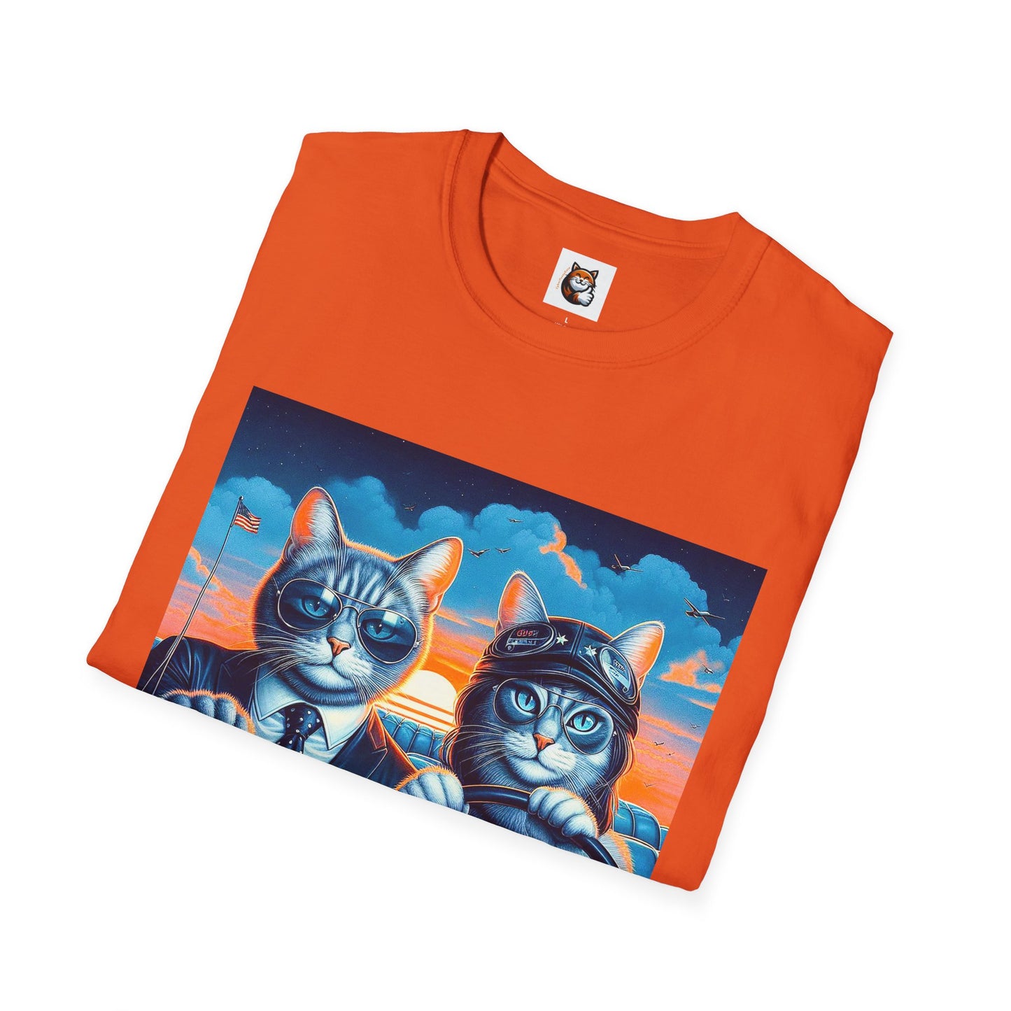 Wacky Russian Blue Cat cute couple driving T-Shirt