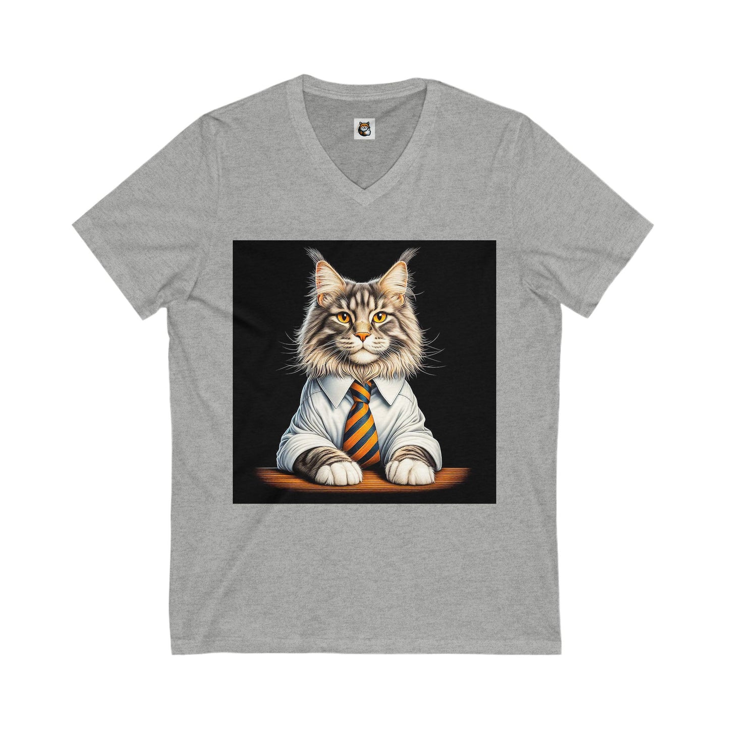 Maine Coon Unisex Jersey Short Sleeve V-Neck Tee