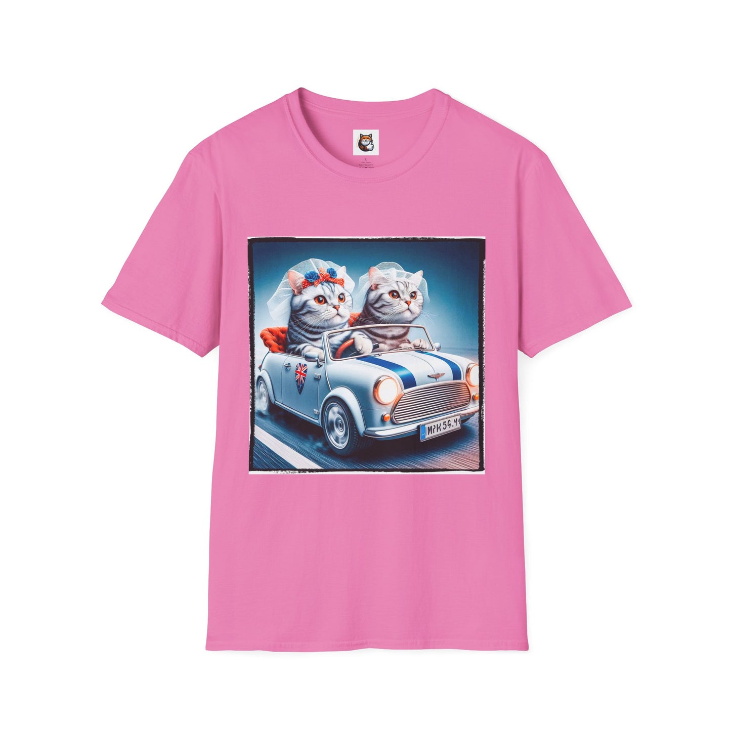 Wacky American Shorthair driving Softstyle T-Shirt