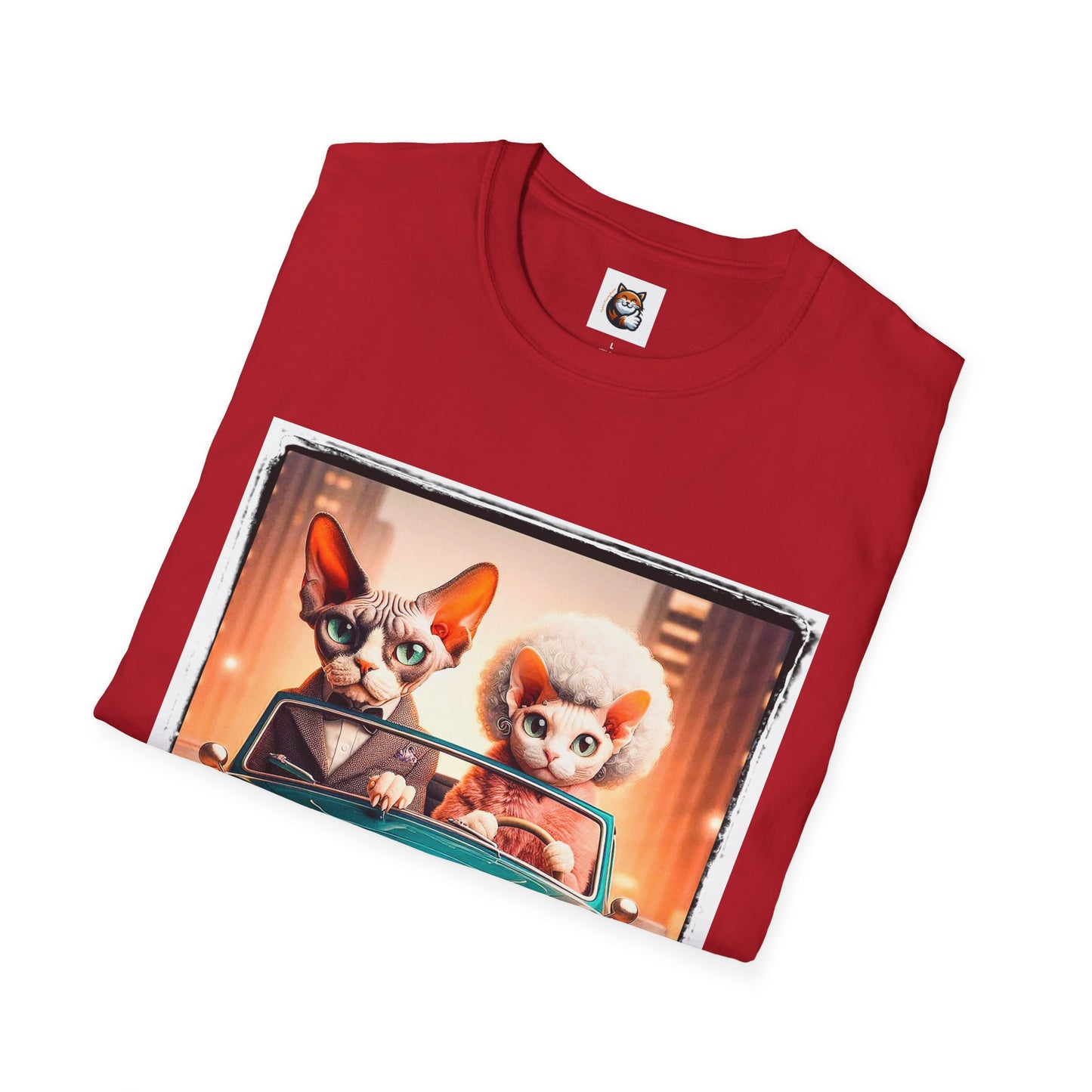 Wacky Devon Rex Cat Unisex Softstyle T-Shirt