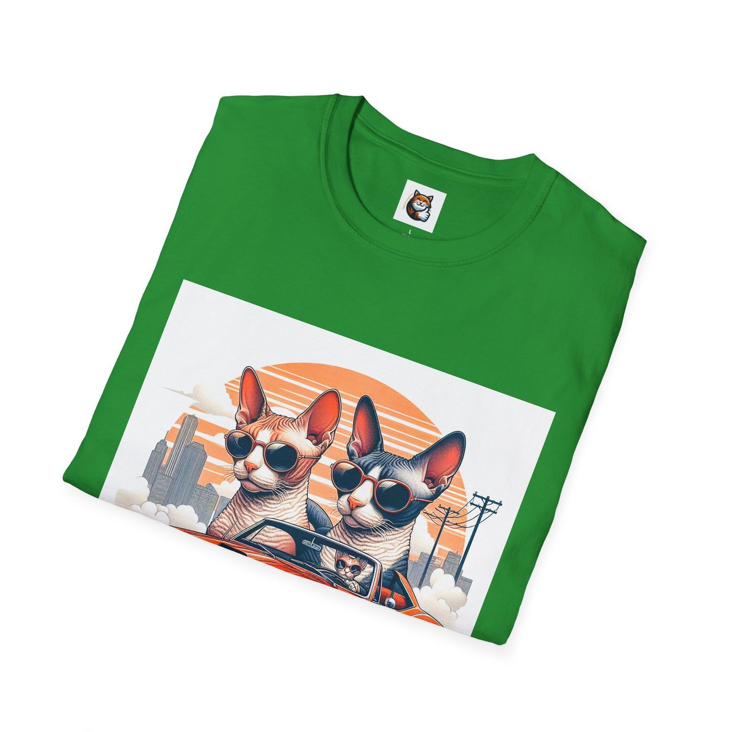 Wacky Cornish Rex Cat couple driving T-Shirt