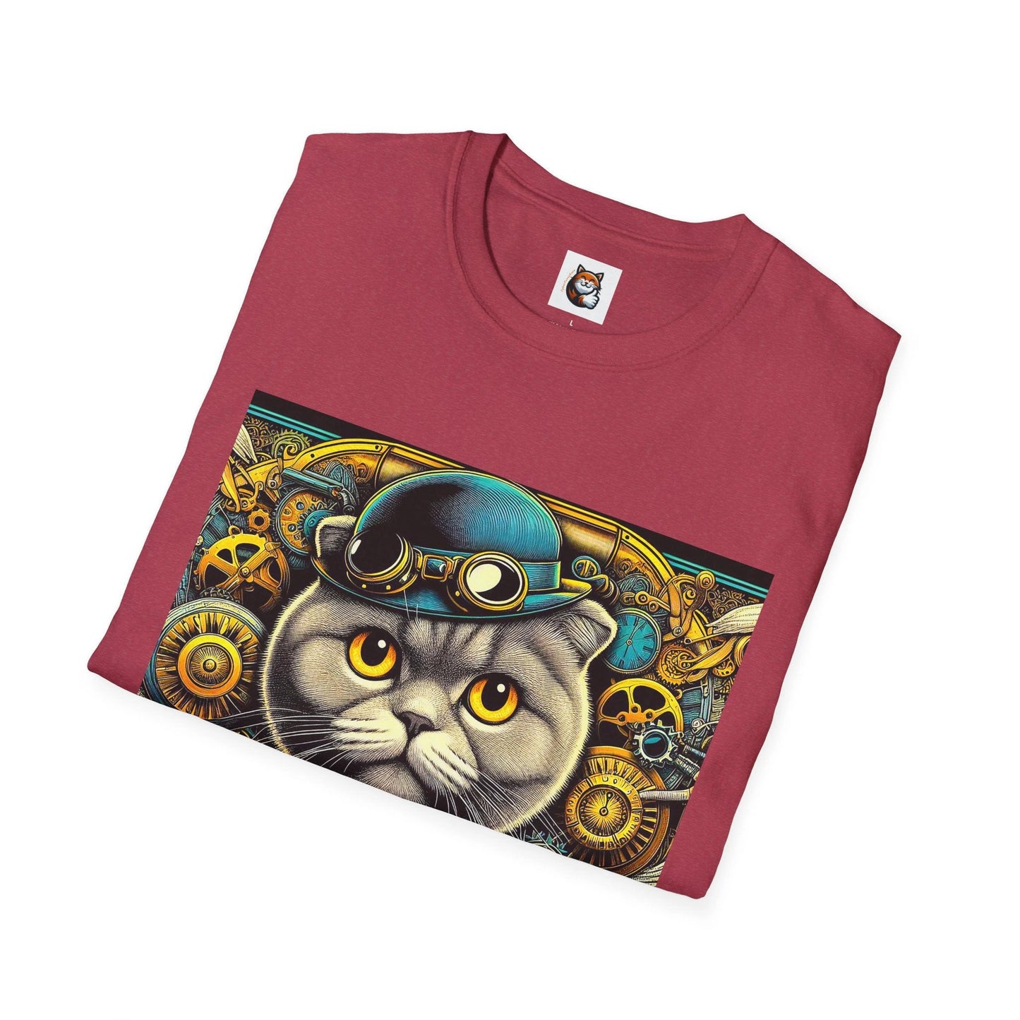 Scottish Fold steam punk T-Shirt by Printify