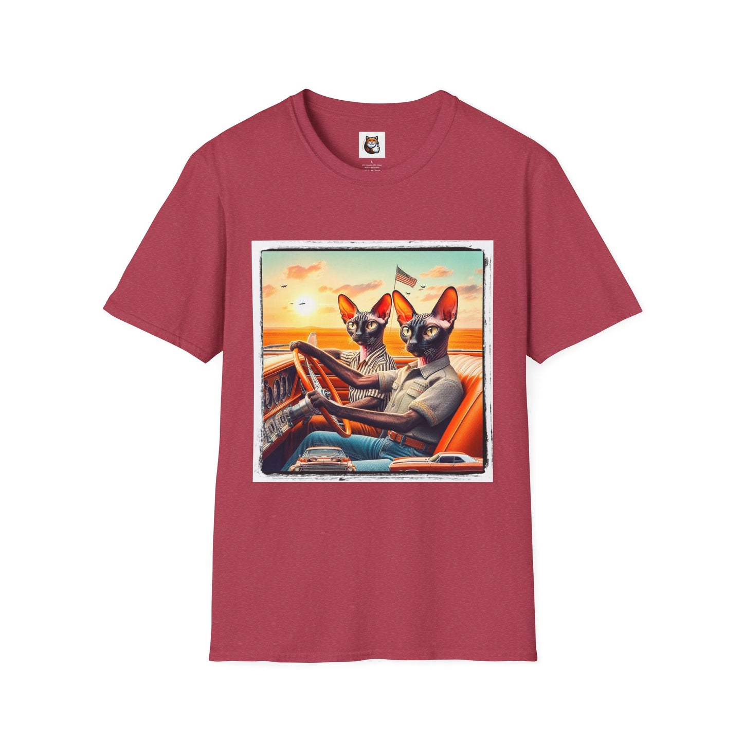 Wacky Cornish Rex Cat couple driving T-Shirt