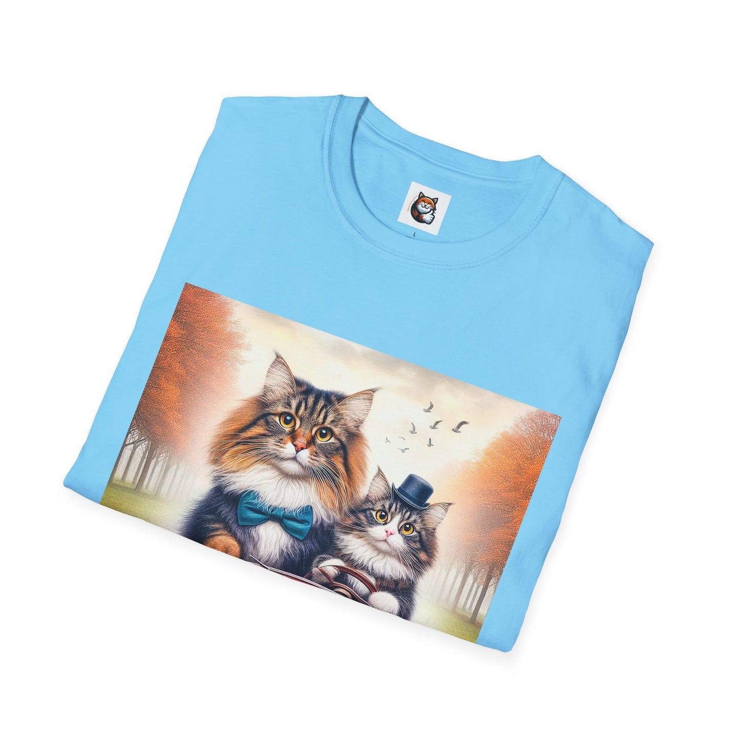 Wacky Norwegian Forest Cat Unisex Softstyle T-Shirt