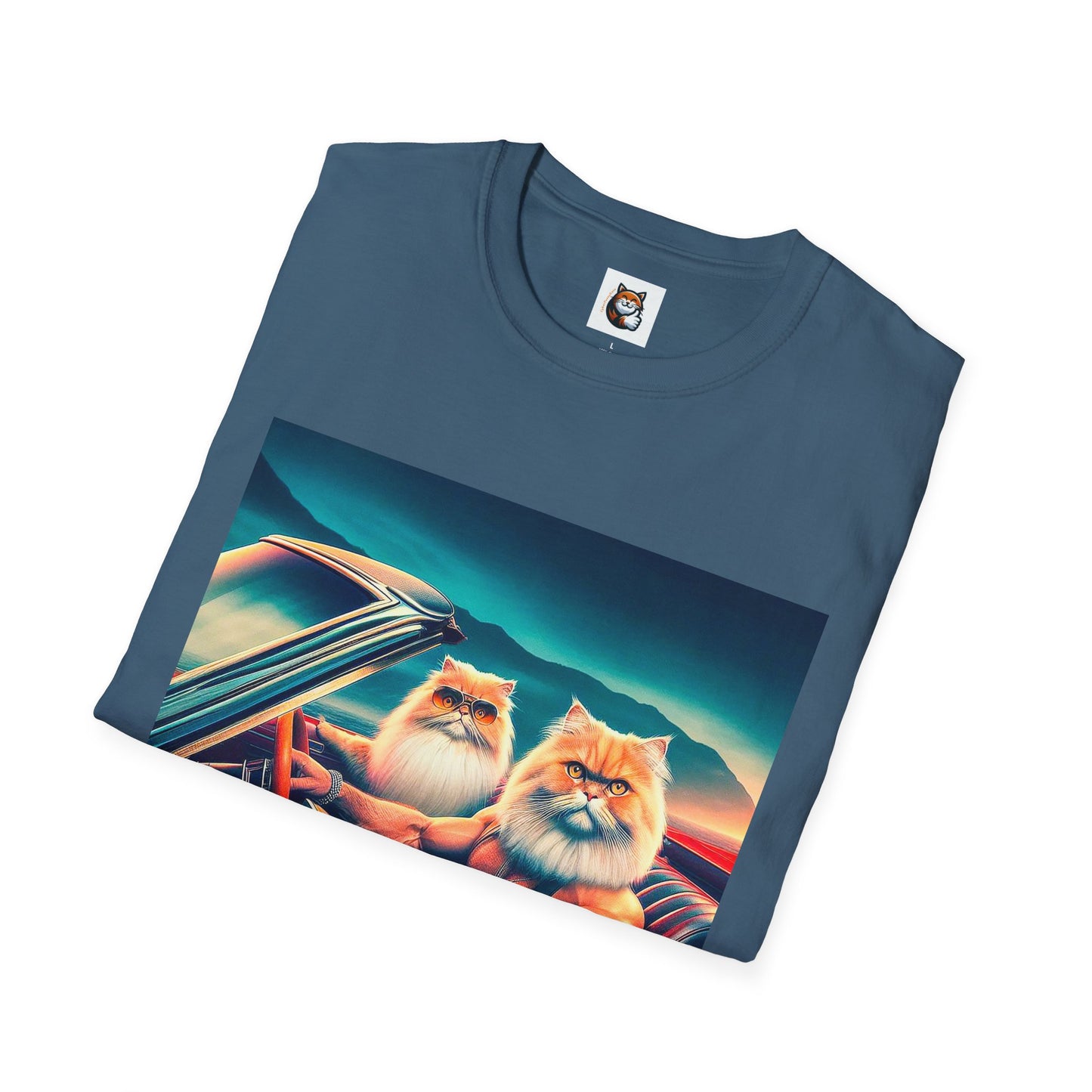 Wacky Persian Cat Unisex Softstyle T-Shirt