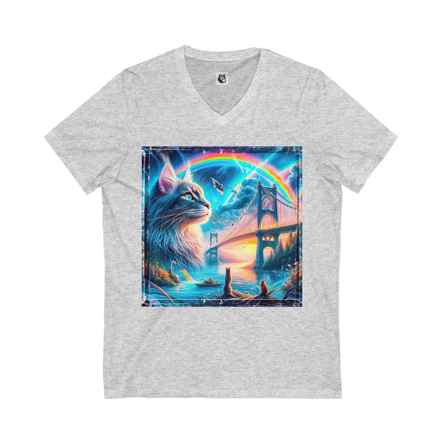 Maine Coon Unisex Jersey Short Sleeve V-Neck Tee