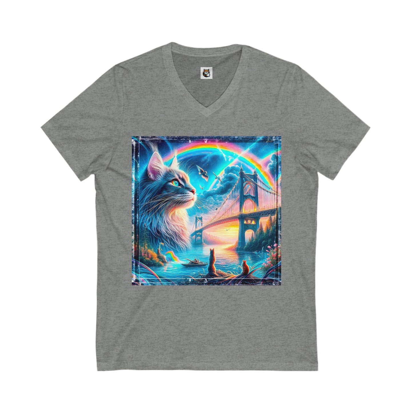 Maine Coon Unisex Jersey Short Sleeve V-Neck Tee