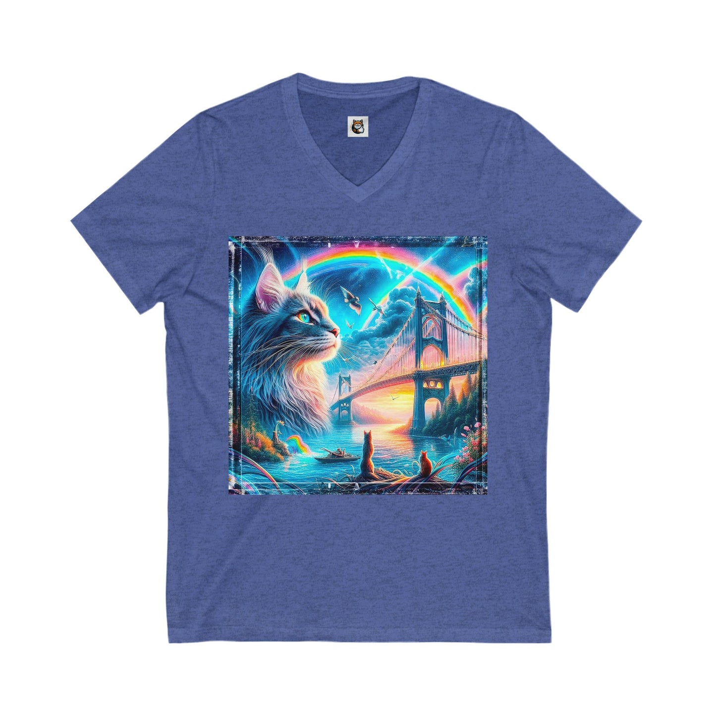 Maine Coon Unisex Jersey Short Sleeve V-Neck Tee