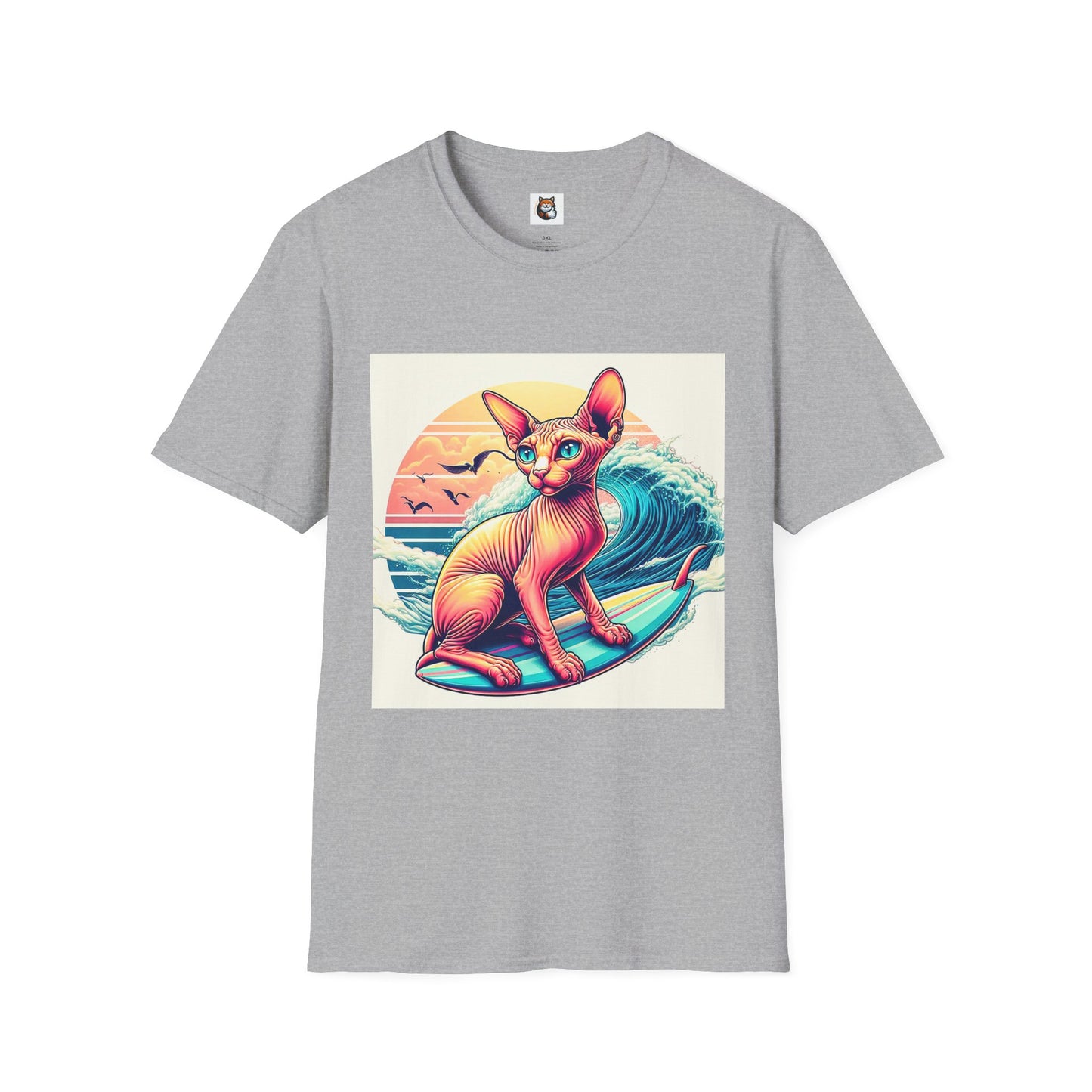 Sphynx Cat surfing