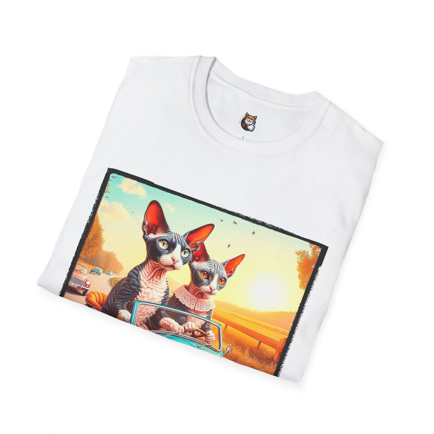 Wacky Cornish Rex Cat tiny car T-Shirt