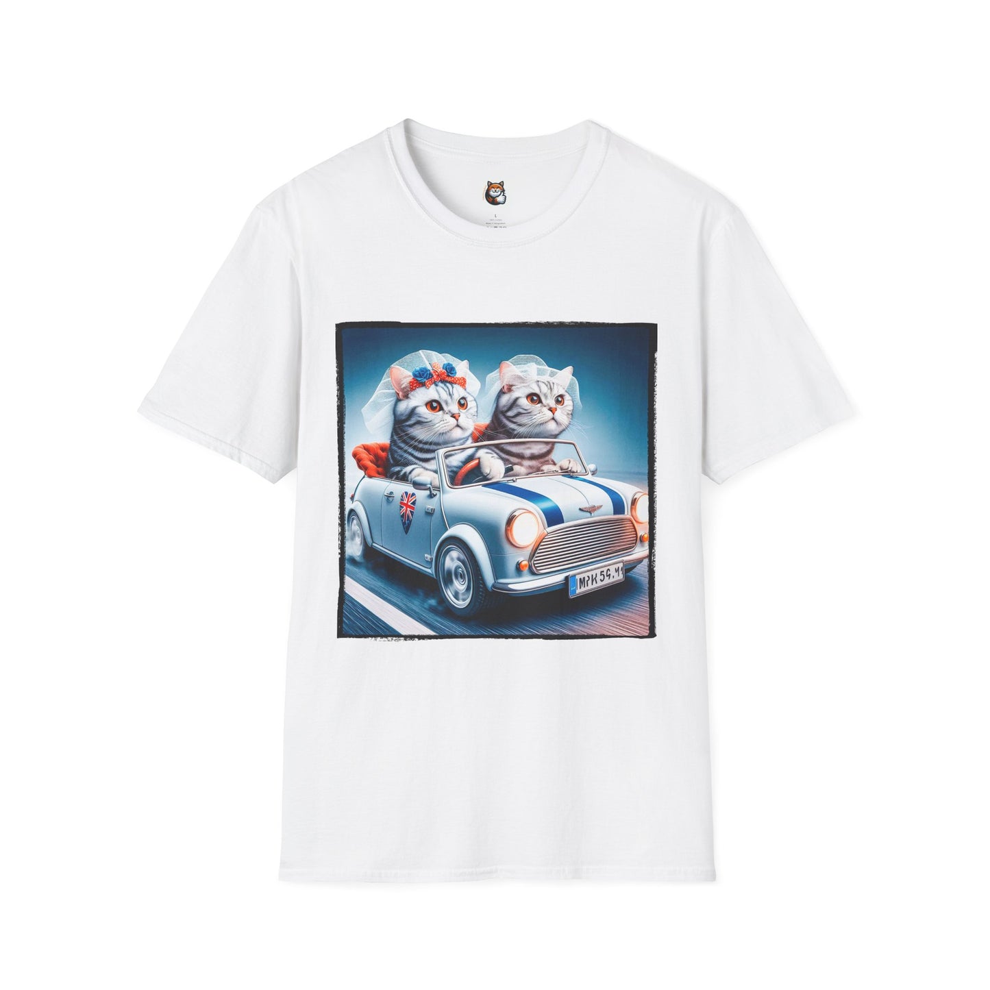 Wacky American Shorthair driving Softstyle T-Shirt