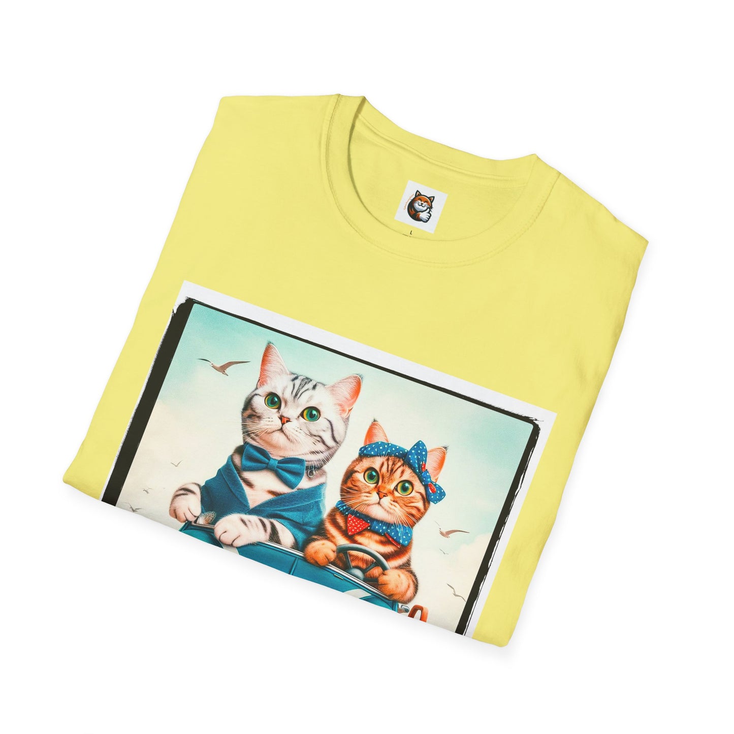 American Shorthair couple driving Softstyle T-Shirt