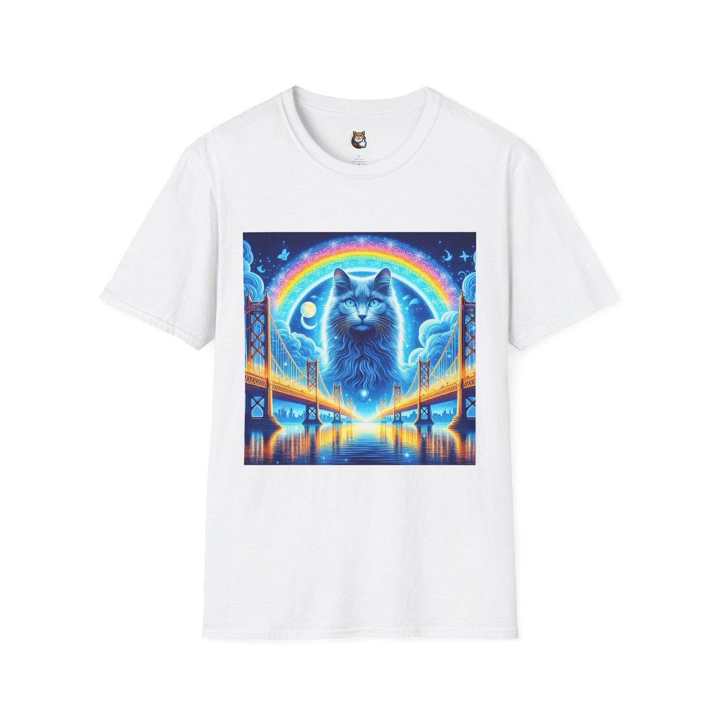 Russian Blue Cat rainbow T-Shirt