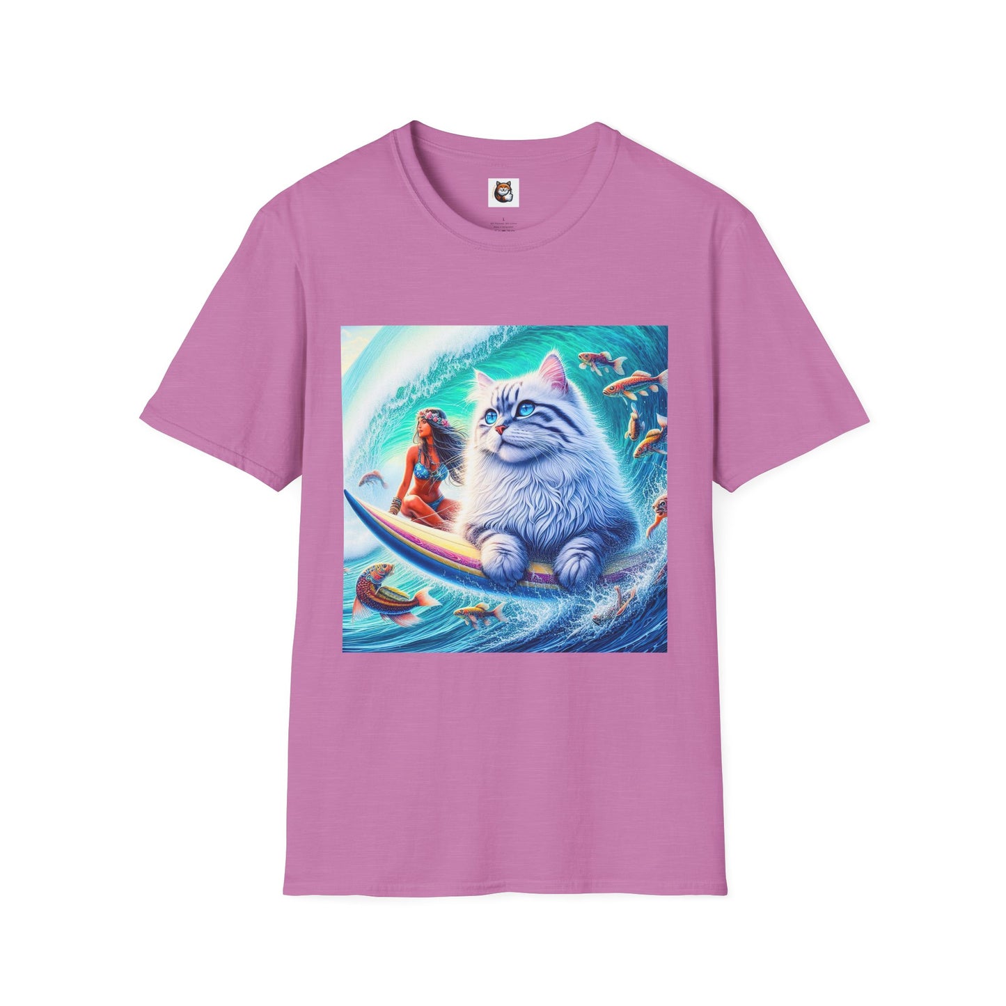 Siberian Cat surfs up shirt
