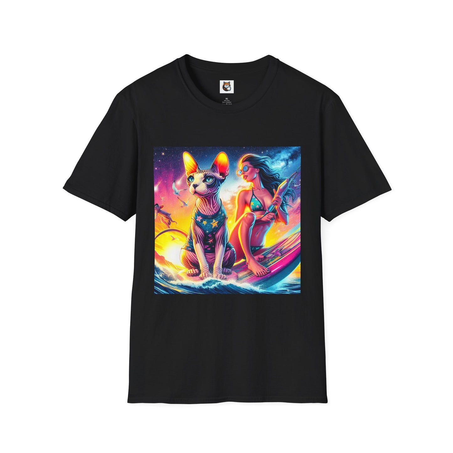 Sphynx Cat surfing queen shirt