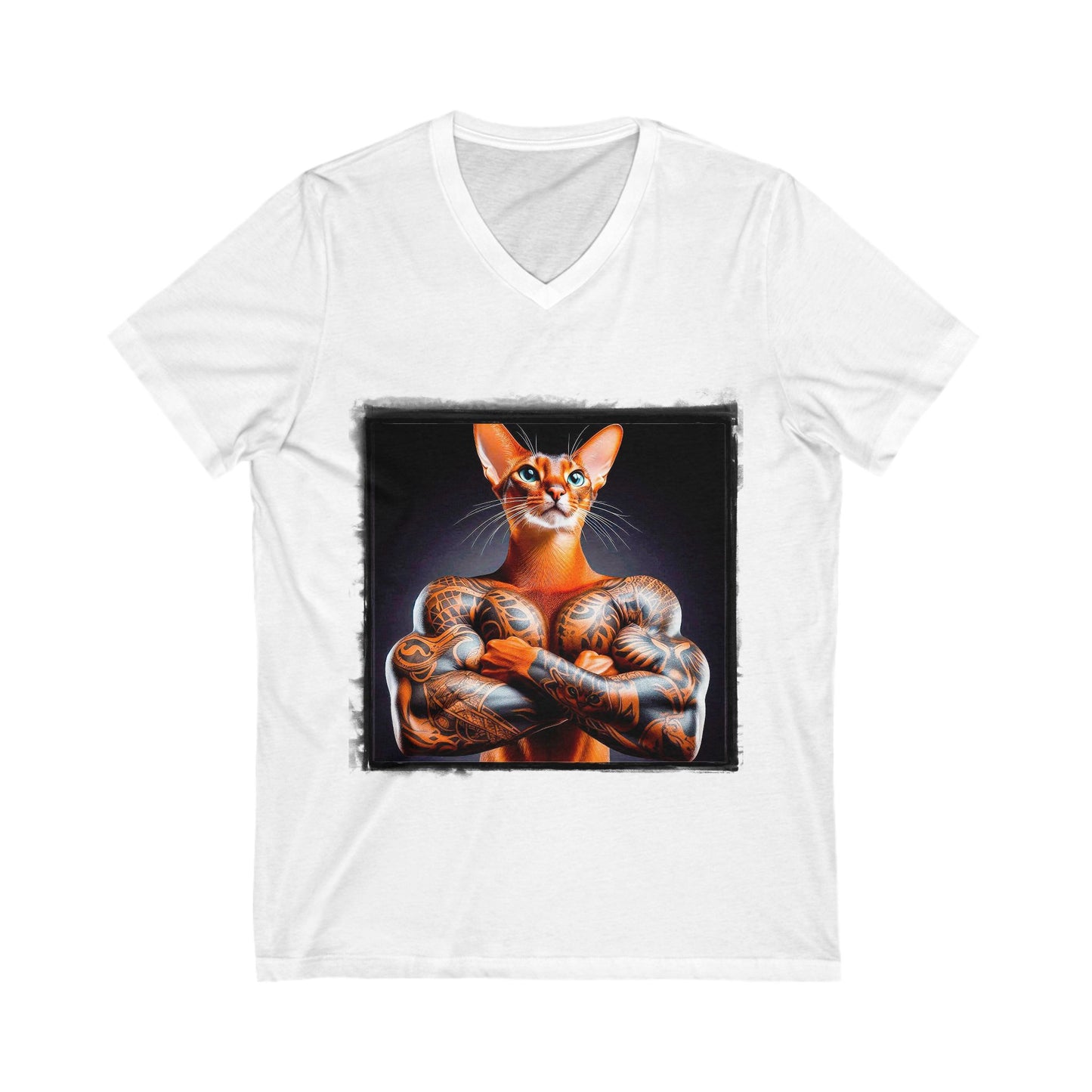Abyssinian muscles Jersey Short Sleeve V-Neck Tee