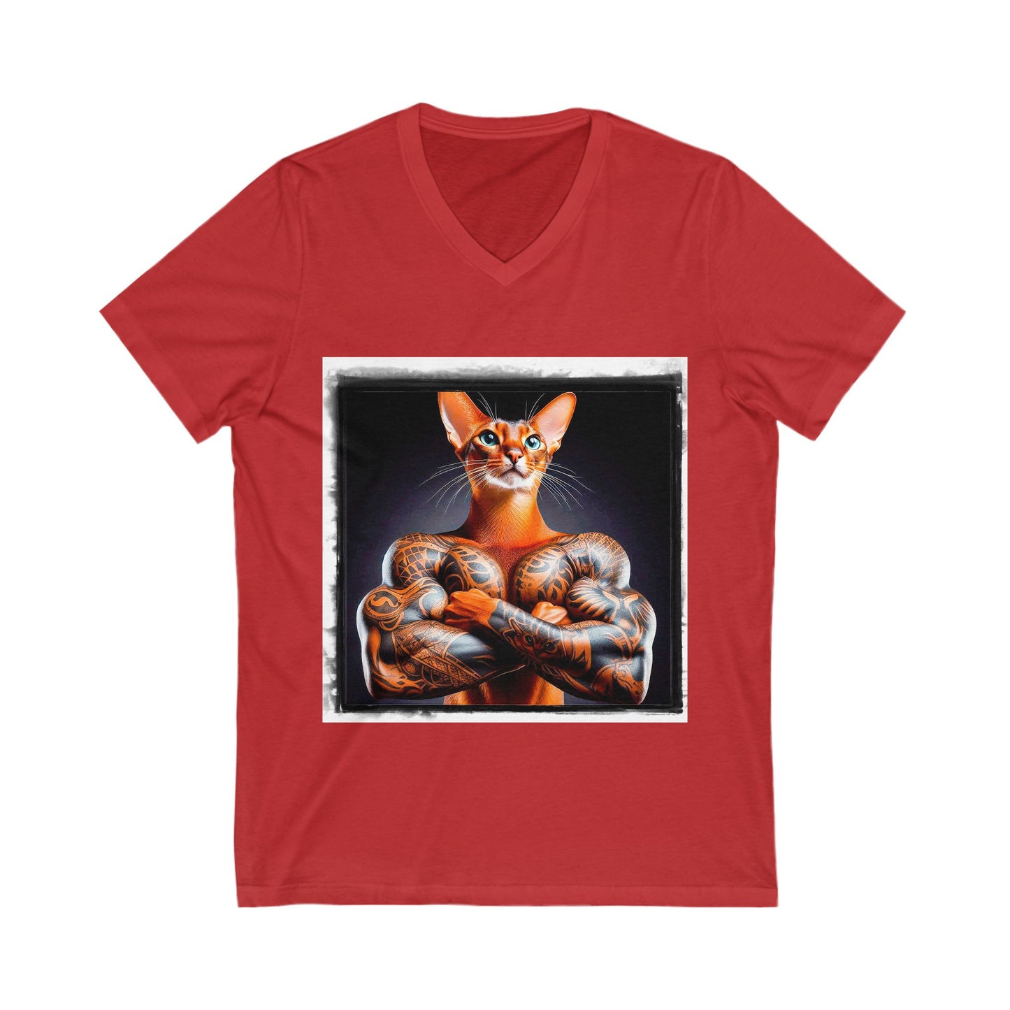 Abyssinian muscles Jersey Short Sleeve V-Neck Tee