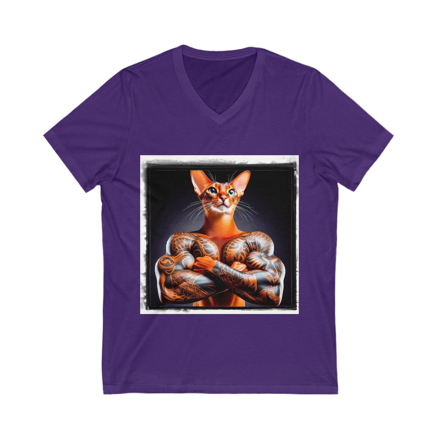 Abyssinian muscles Jersey Short Sleeve V-Neck Tee