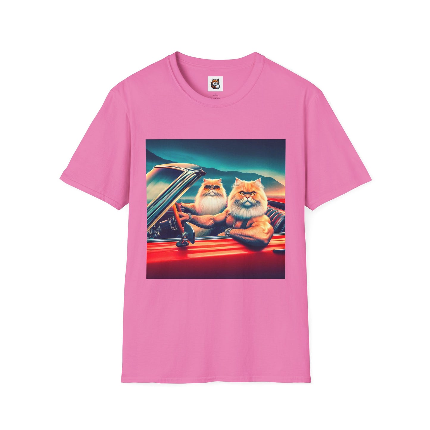 Wacky Persian Cat Unisex Softstyle T-Shirt