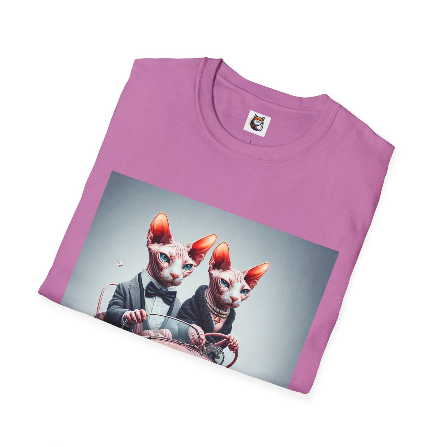 Wacky Sphynx Cat pink car