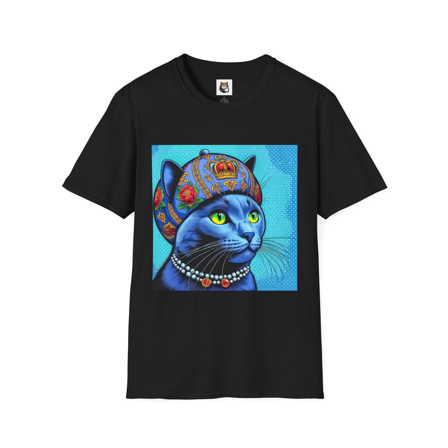 Russian Blue Cat Unisex Softstyle T-Shirt
