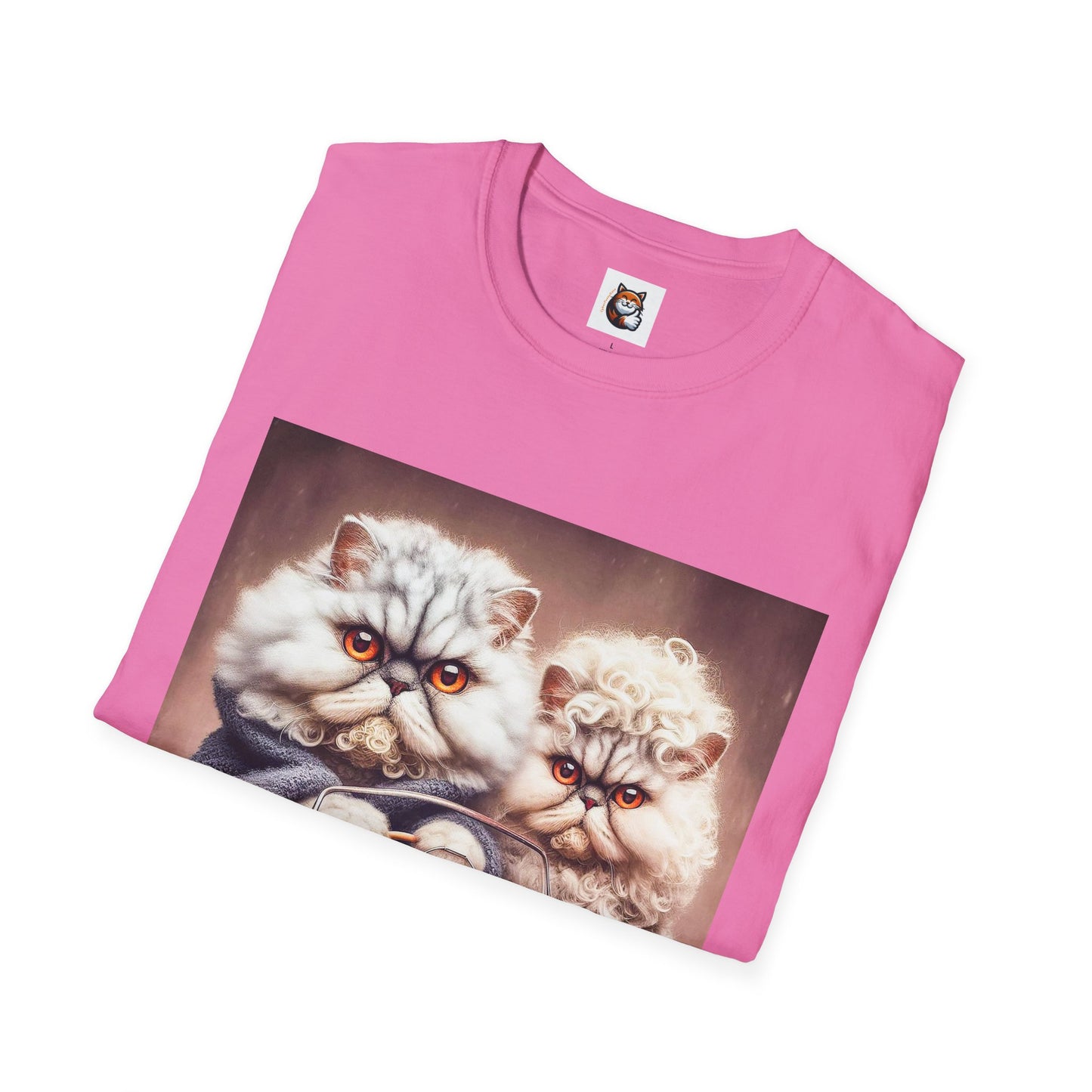 Wacky Selkirk Rex Cat T-Shirt angry couple
