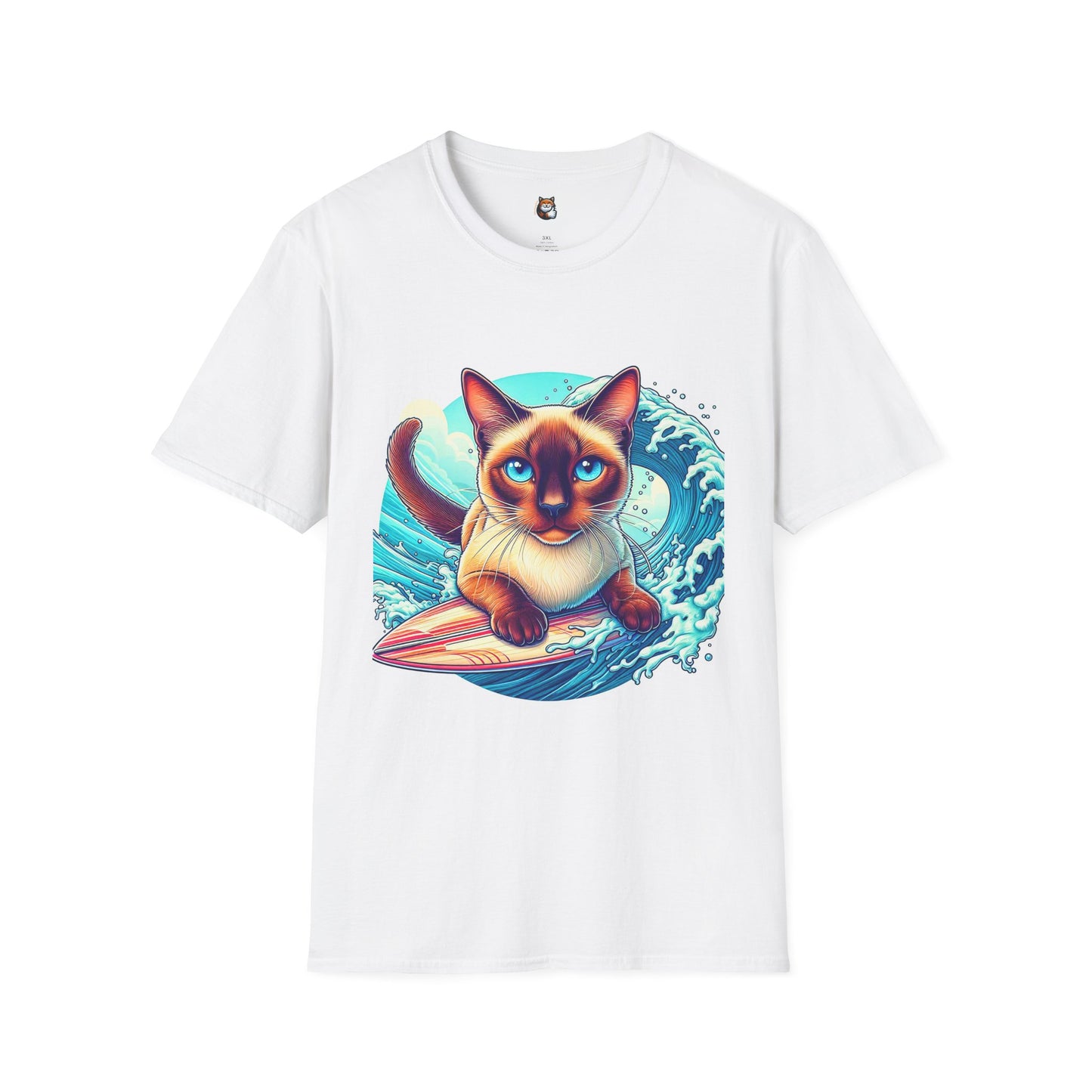 Surfing Siamese Cat