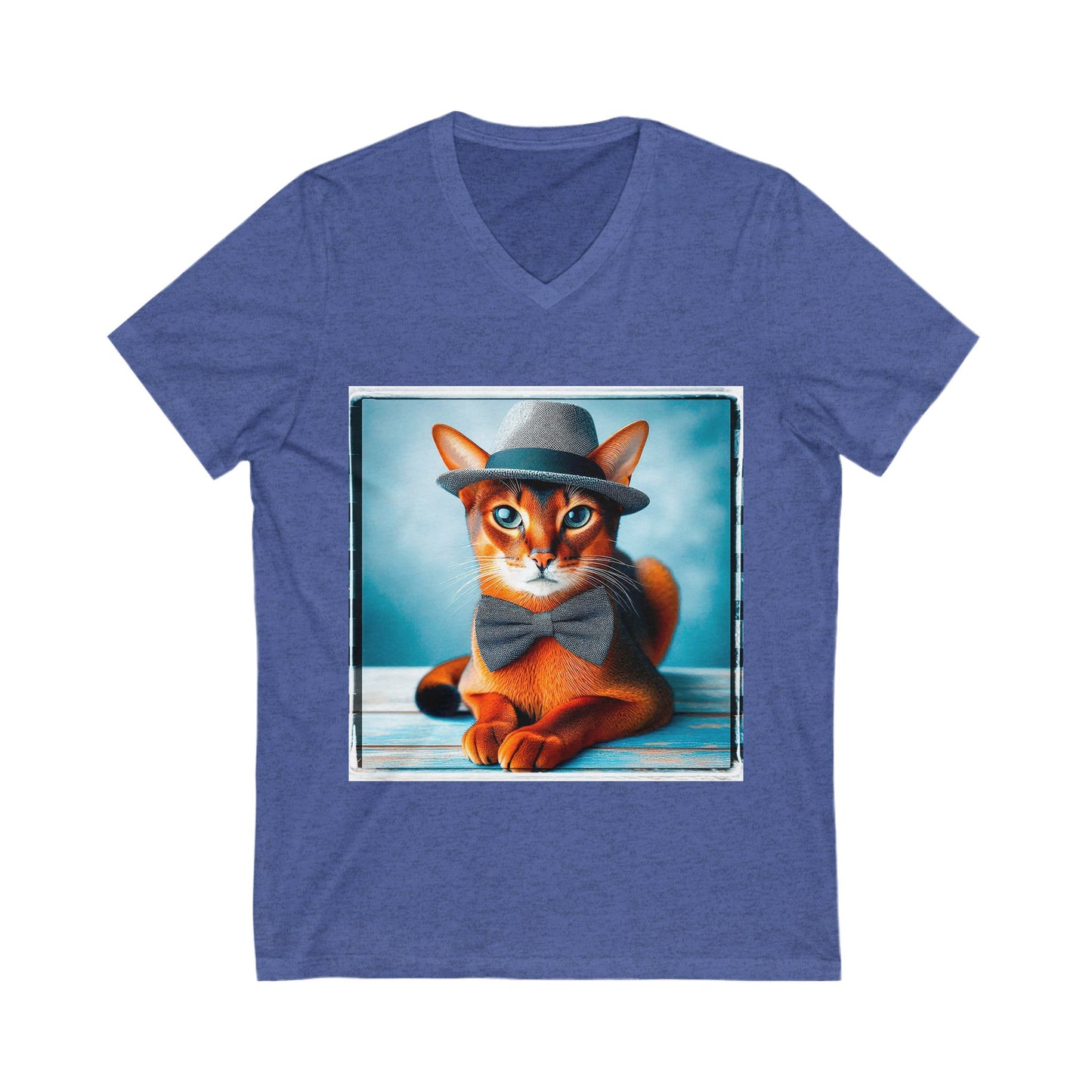 Abyssinian bow tie cutie Jersey Short Sleeve V-Neck Tee