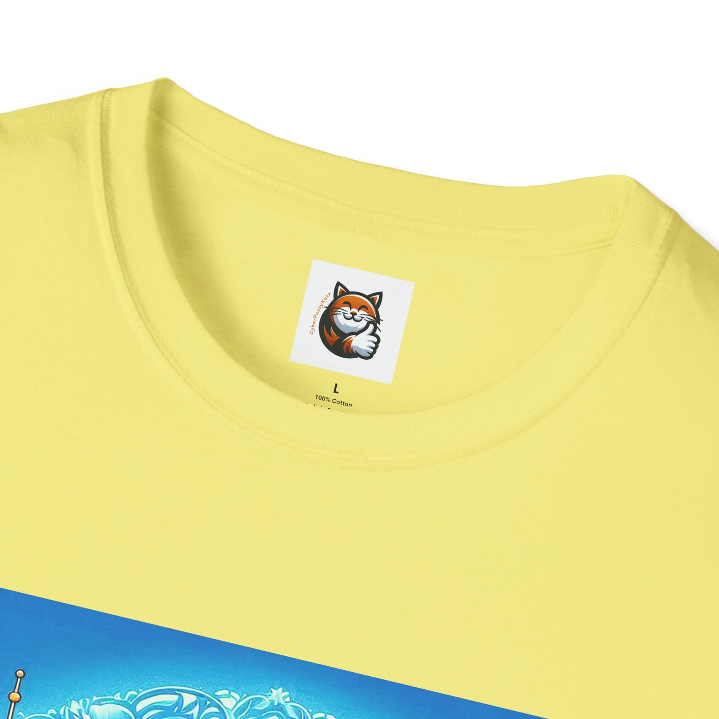 Russian Blue Cat egyptian goddess Softstyle T-Shirt