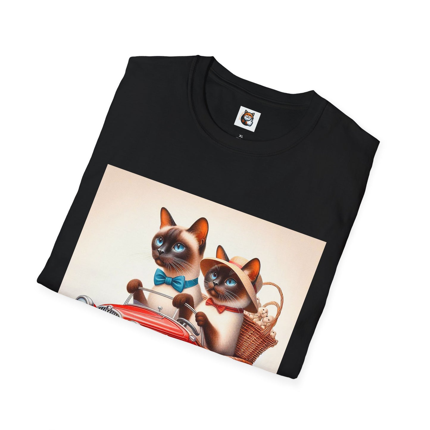 Wacky Siamese Cat red car