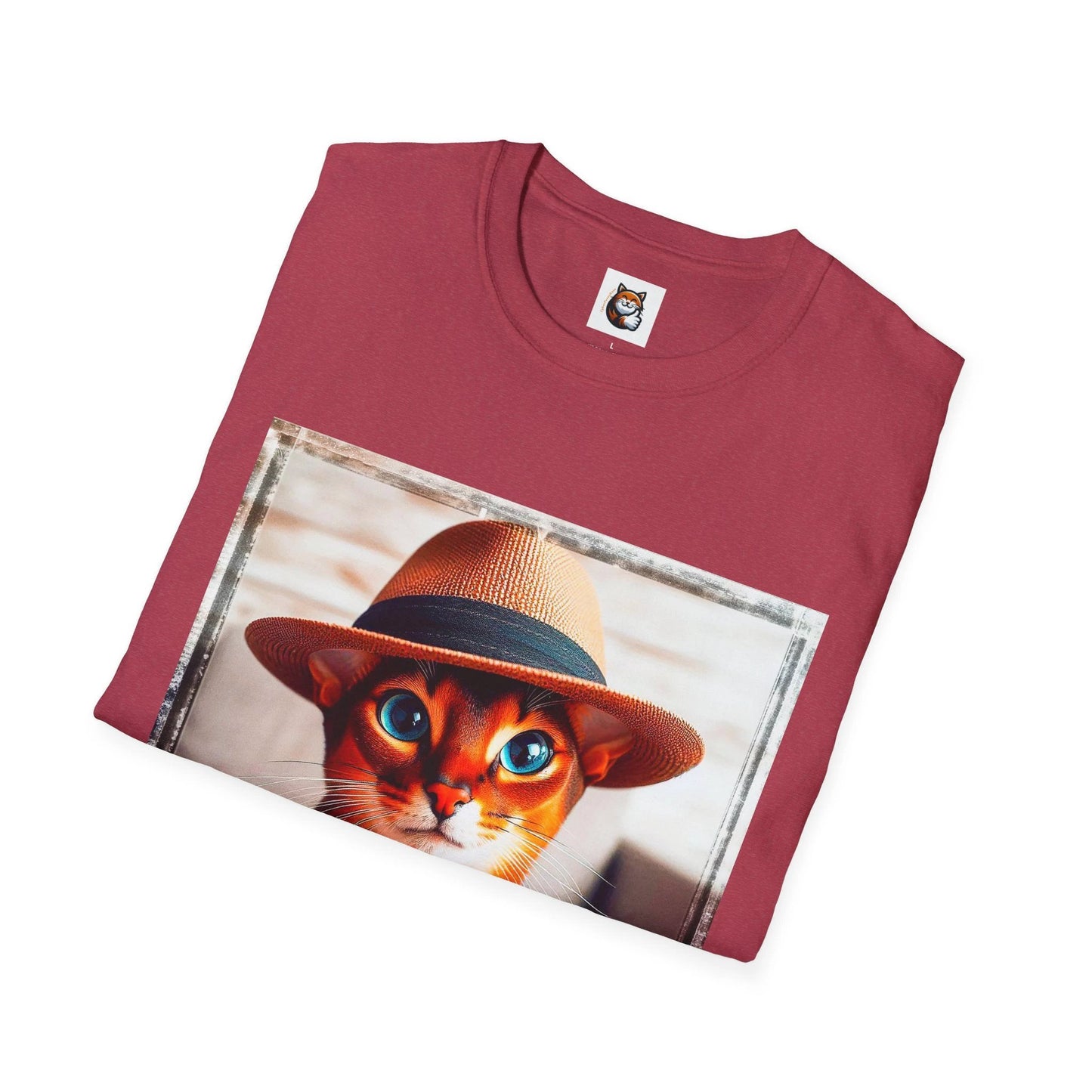 Abyssinian hat and tie Unisex Softstyle T-Shirt by Printify