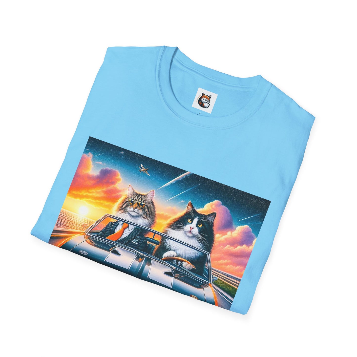 Wacky Norwegian Forest Cat Unisex Softstyle T-Shirt