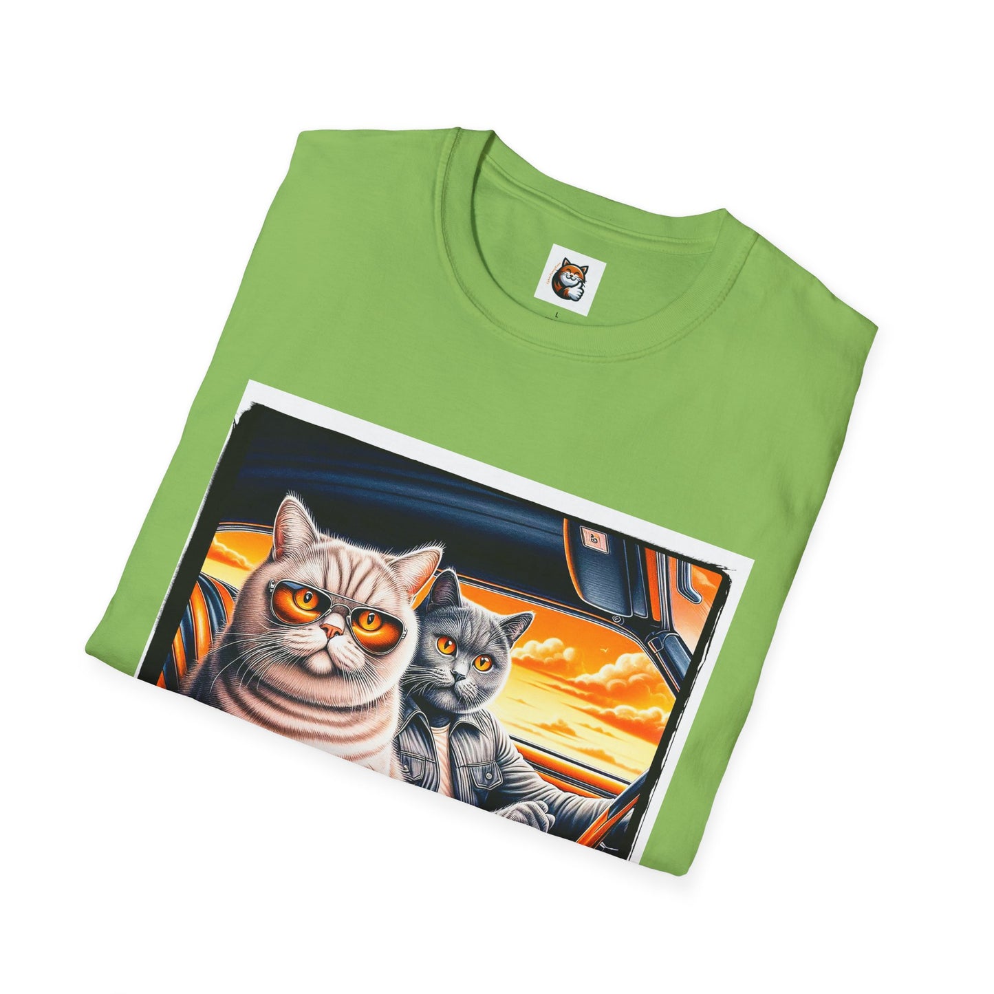 British Shorthair friends driving Softstyle T-Shirt