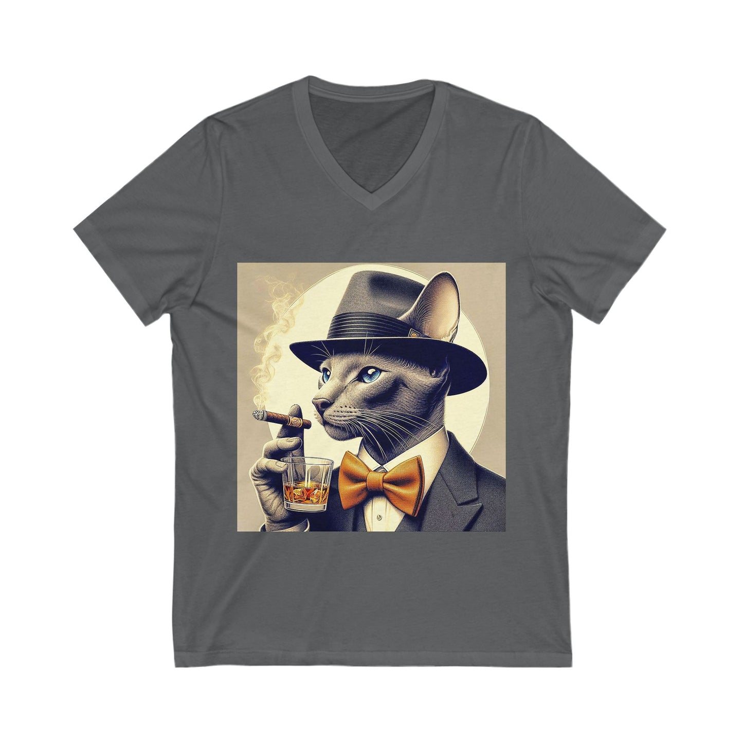 Oriental Shorthair Unisex Jersey Short Sleeve V-Neck Tee