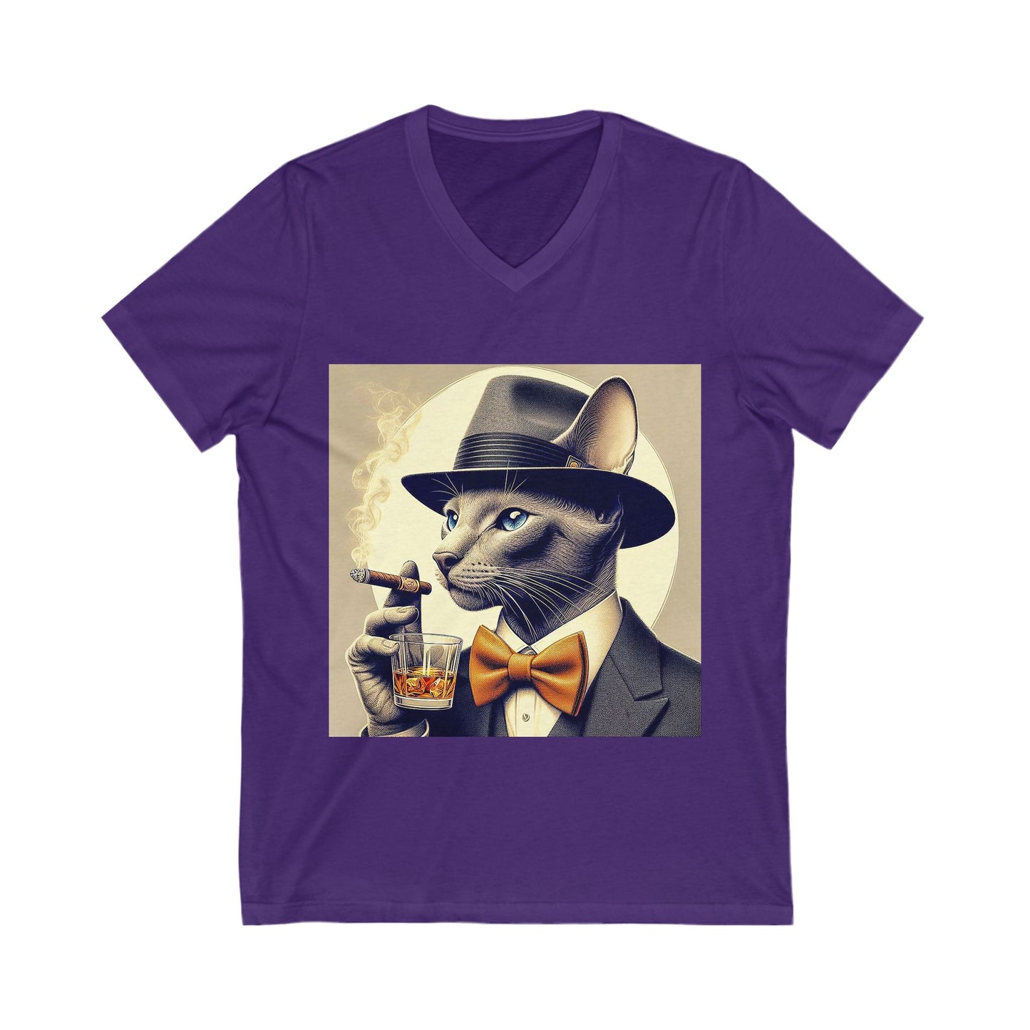 Oriental Shorthair Unisex Jersey Short Sleeve V-Neck Tee