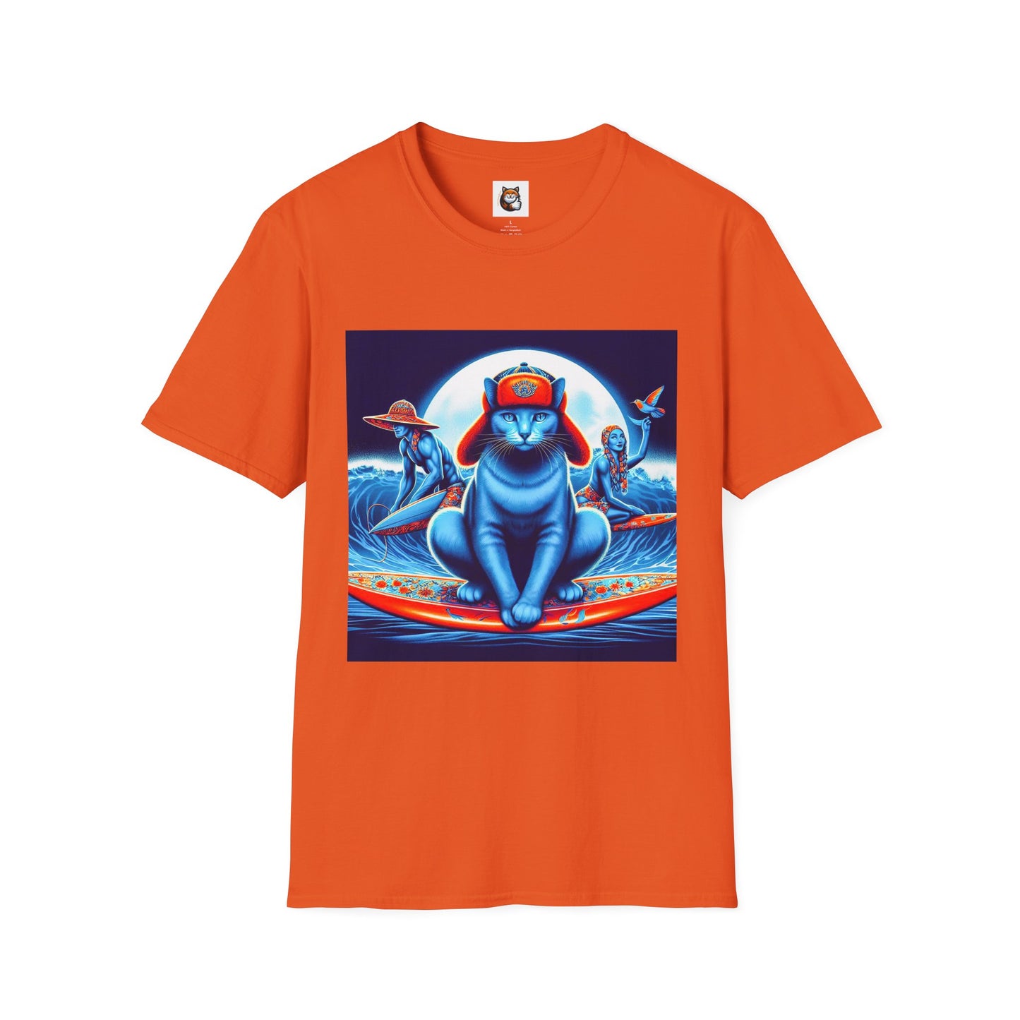 Russian Blue Cat Unisex Softstyle T-Shirt